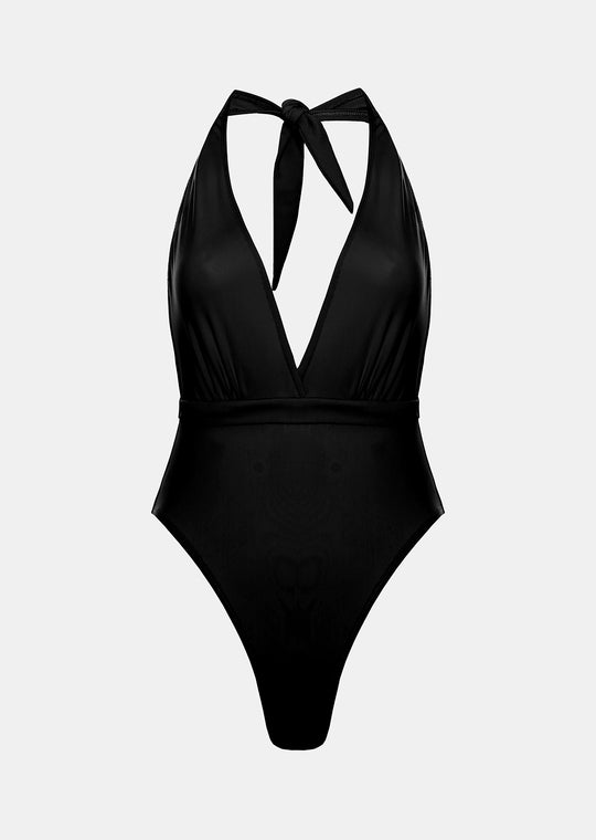DEEP V-NECK ONE-PIECE SWIMSUIT