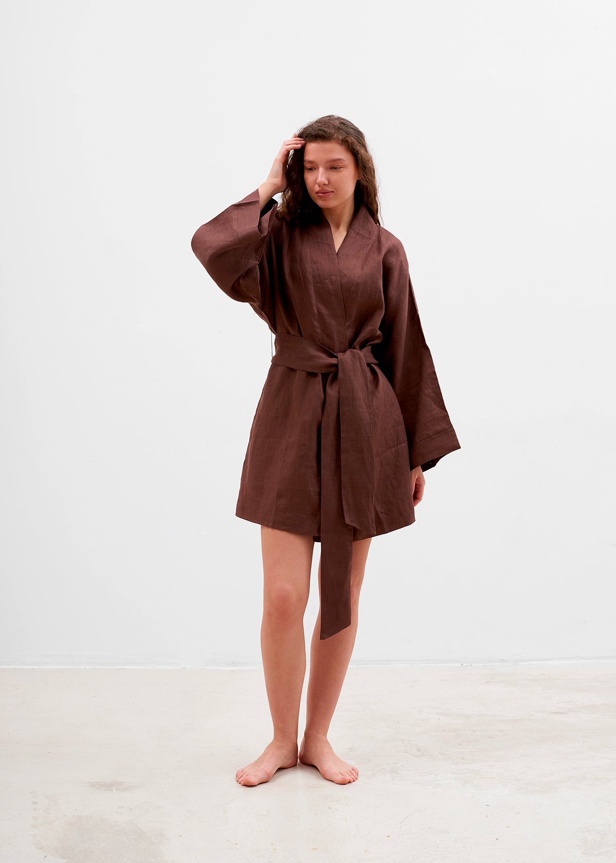 LINEN KIMONO MINI
