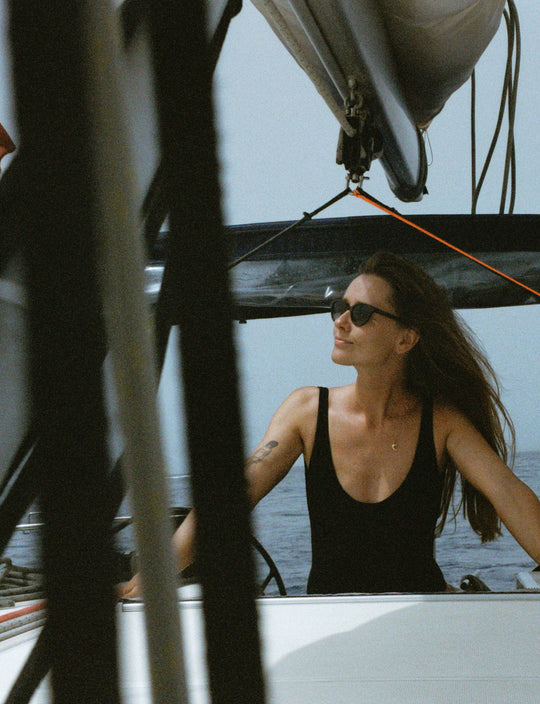 WIDE STRAPS ONE-PIECE SWIMSUIT