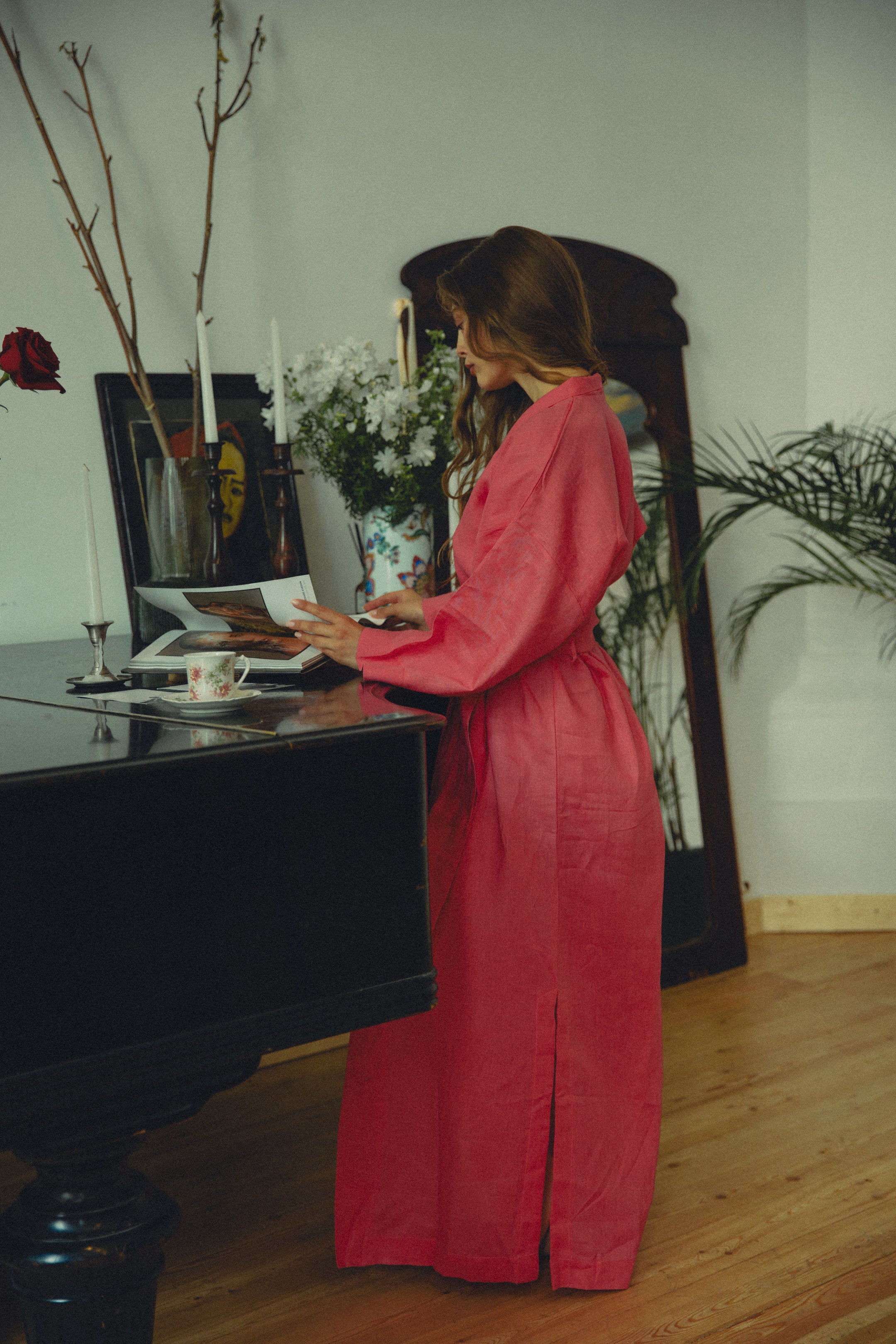 LINEN KIMONO MAXI