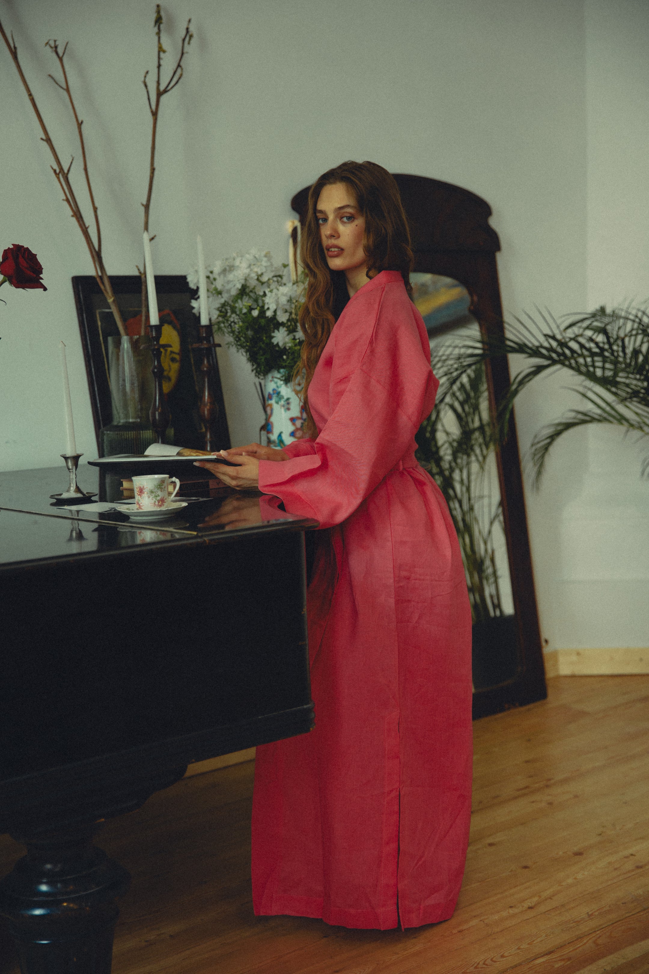LINEN KIMONO MAXI