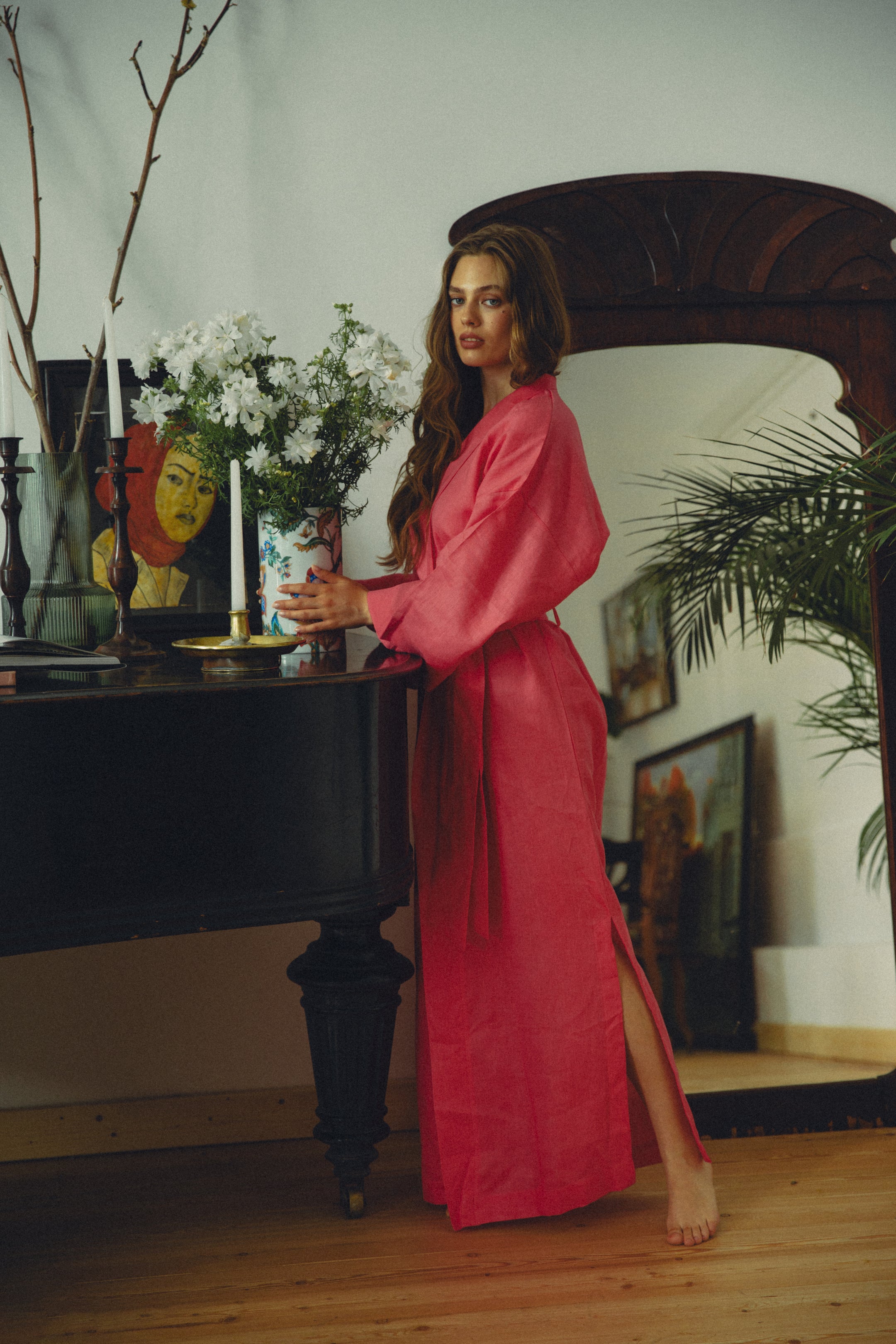 LINEN KIMONO MAXI