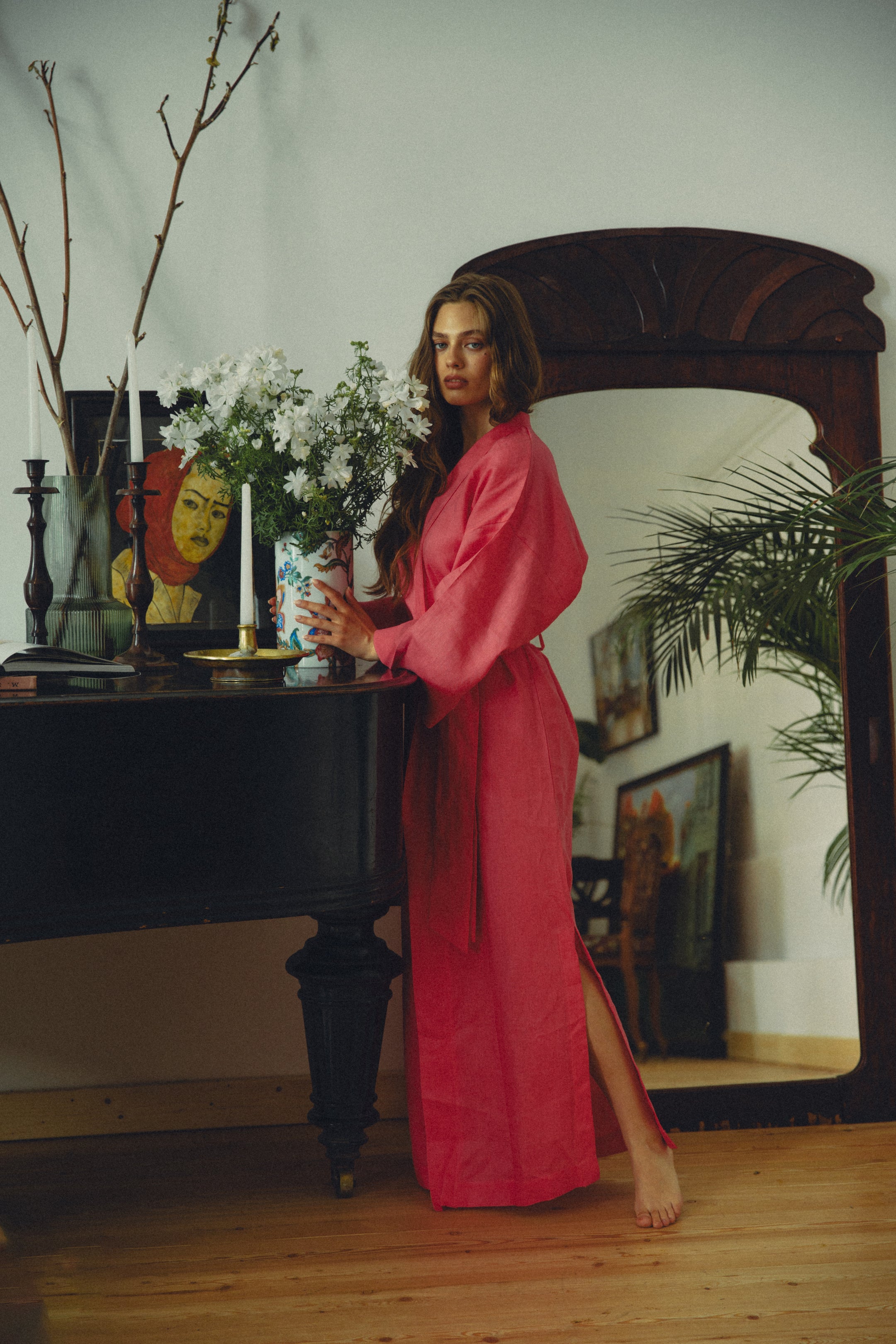 LINEN KIMONO MAXI
