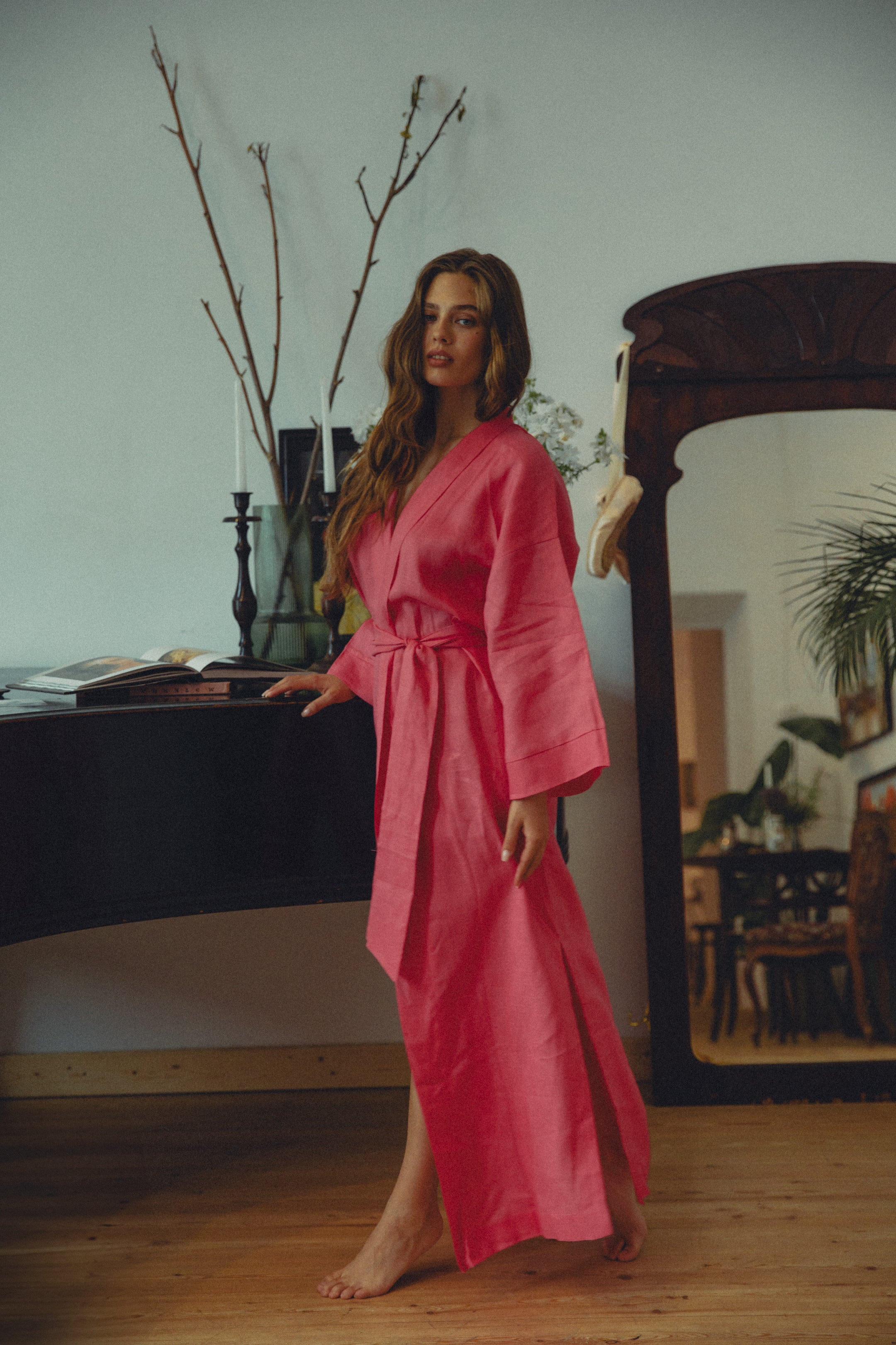 LINEN KIMONO MAXI