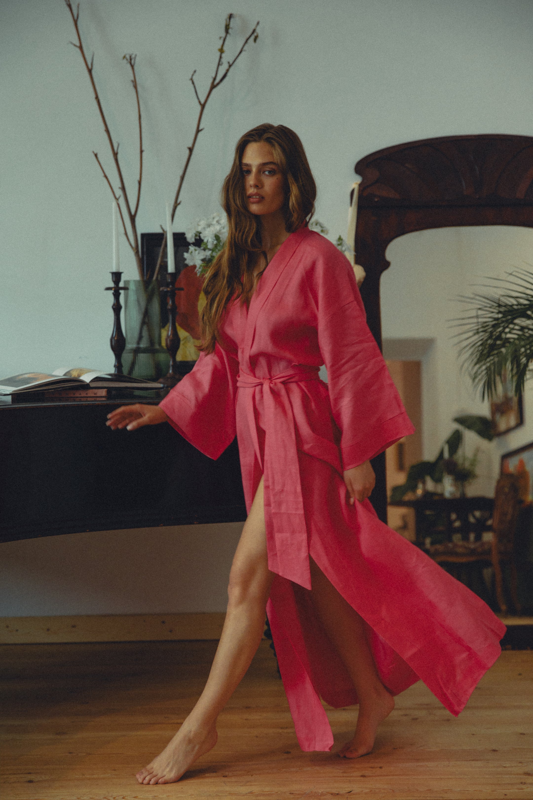 LINEN KIMONO MAXI