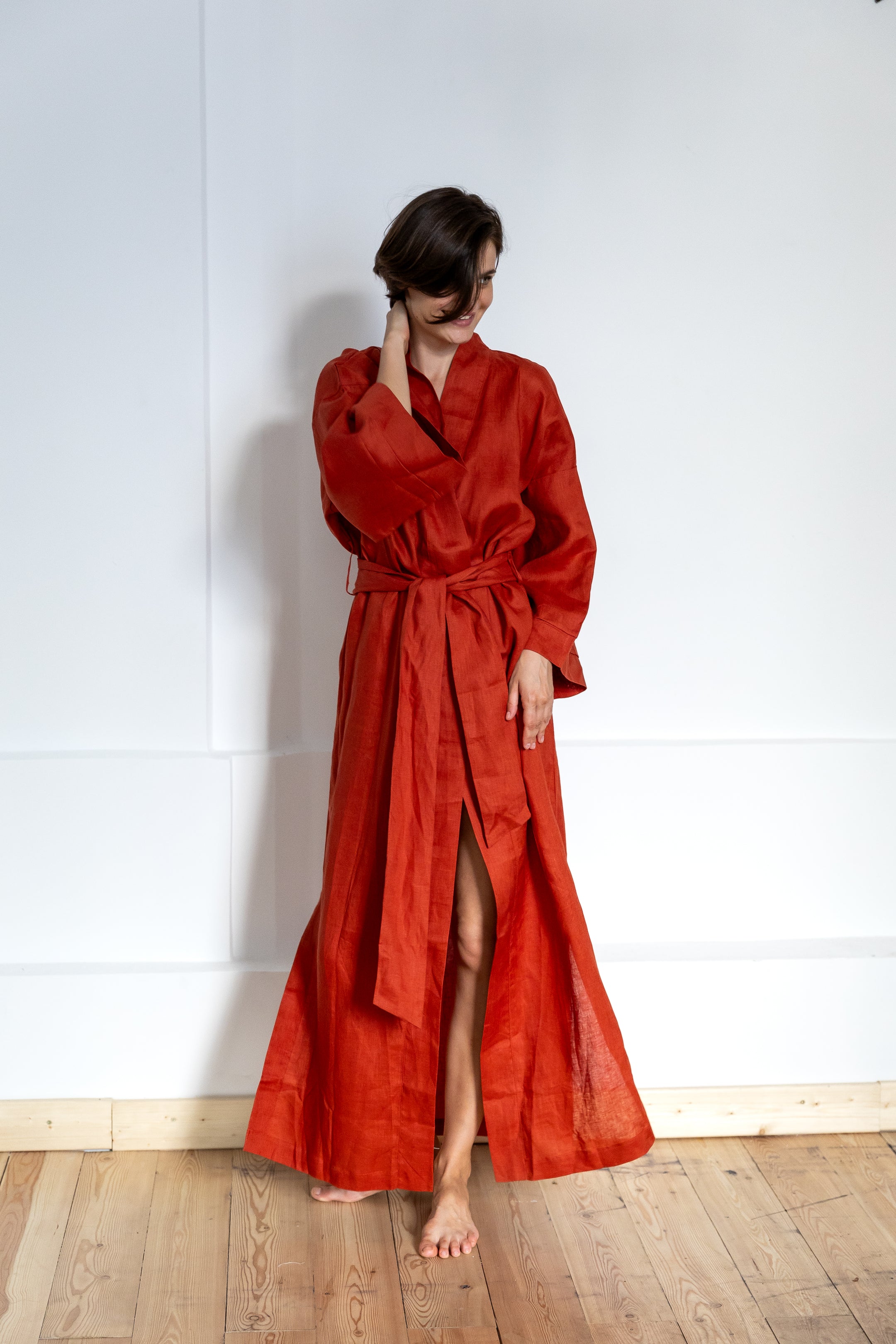 LINEN KIMONO MAXI