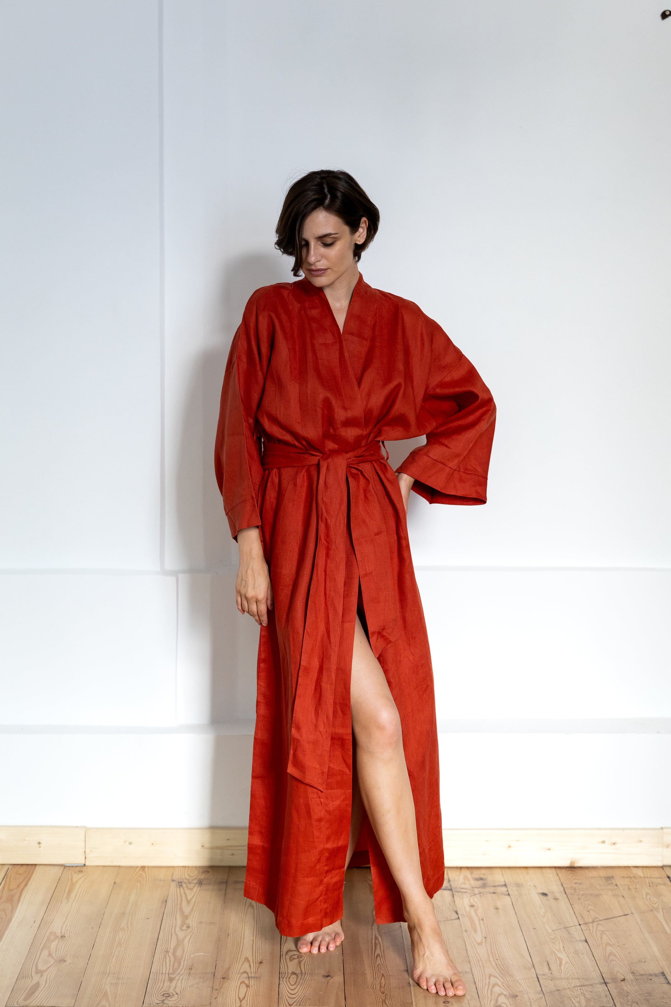 LINEN KIMONO MAXI