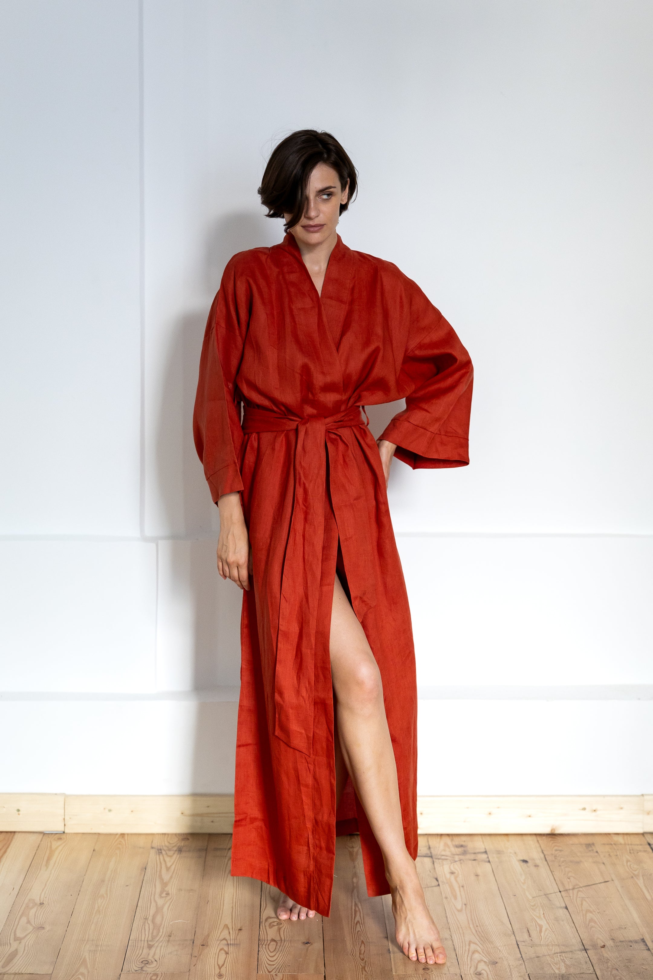 LINEN KIMONO MAXI