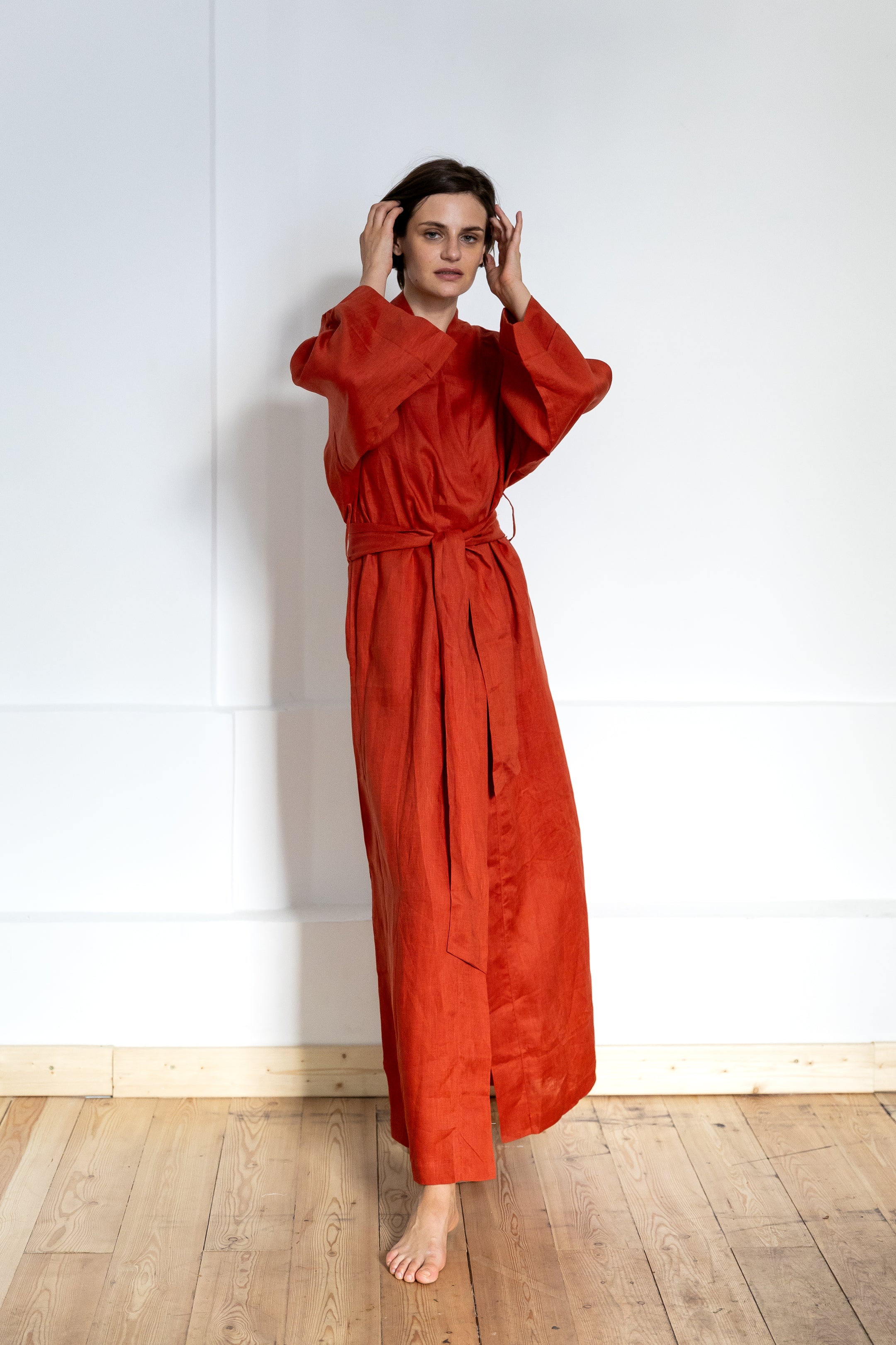 LINEN KIMONO MAXI
