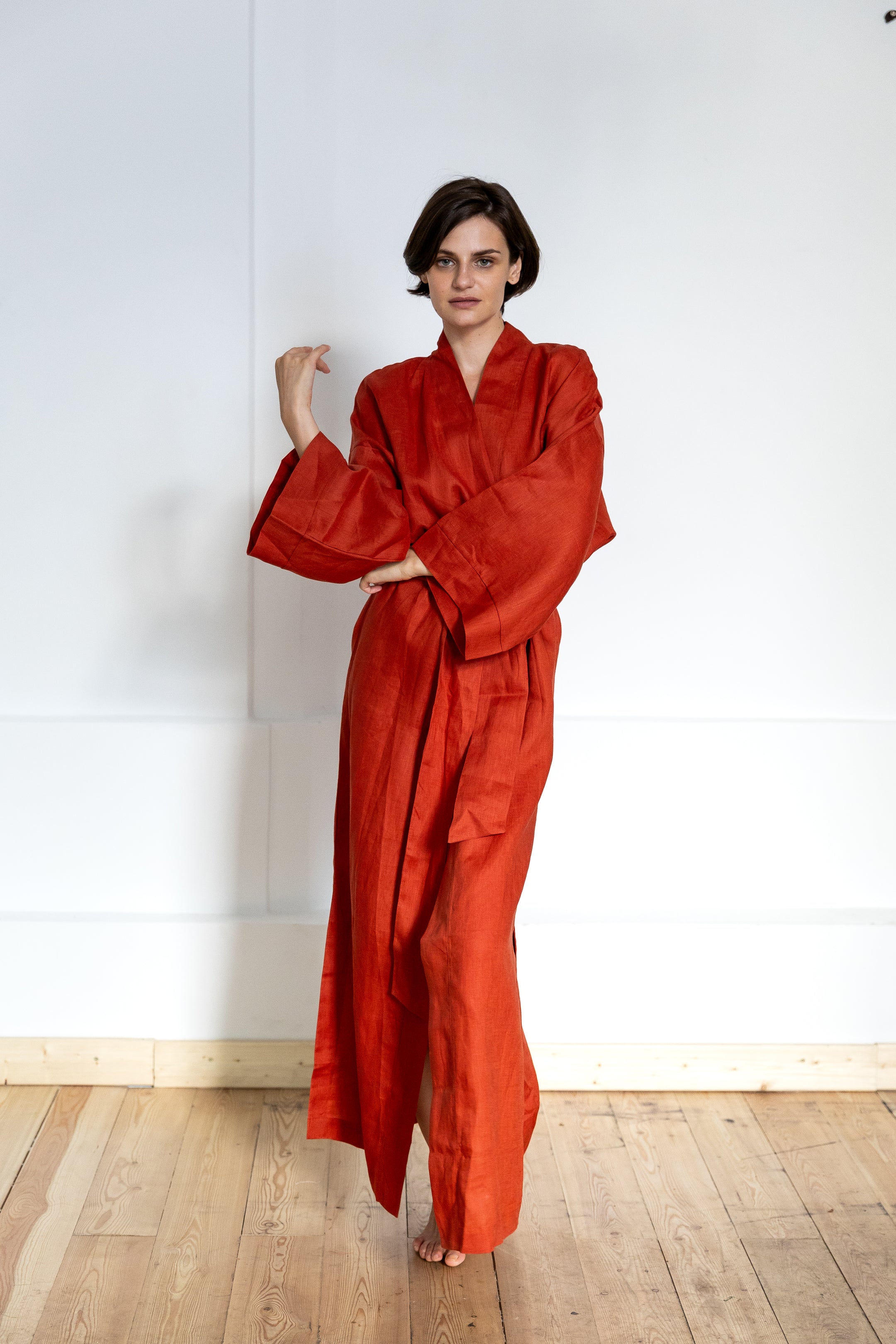 LINEN KIMONO MAXI