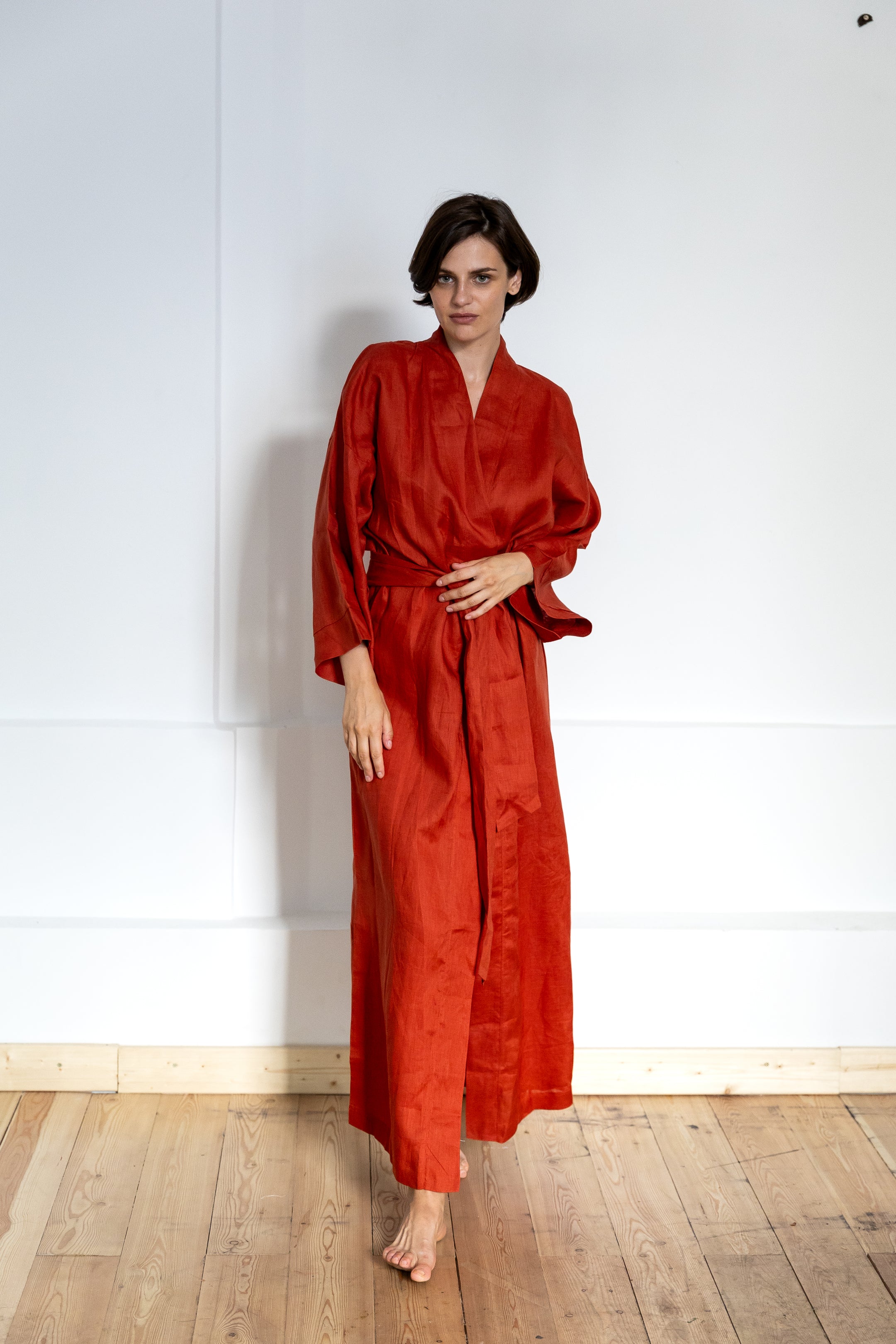 LINEN KIMONO MAXI
