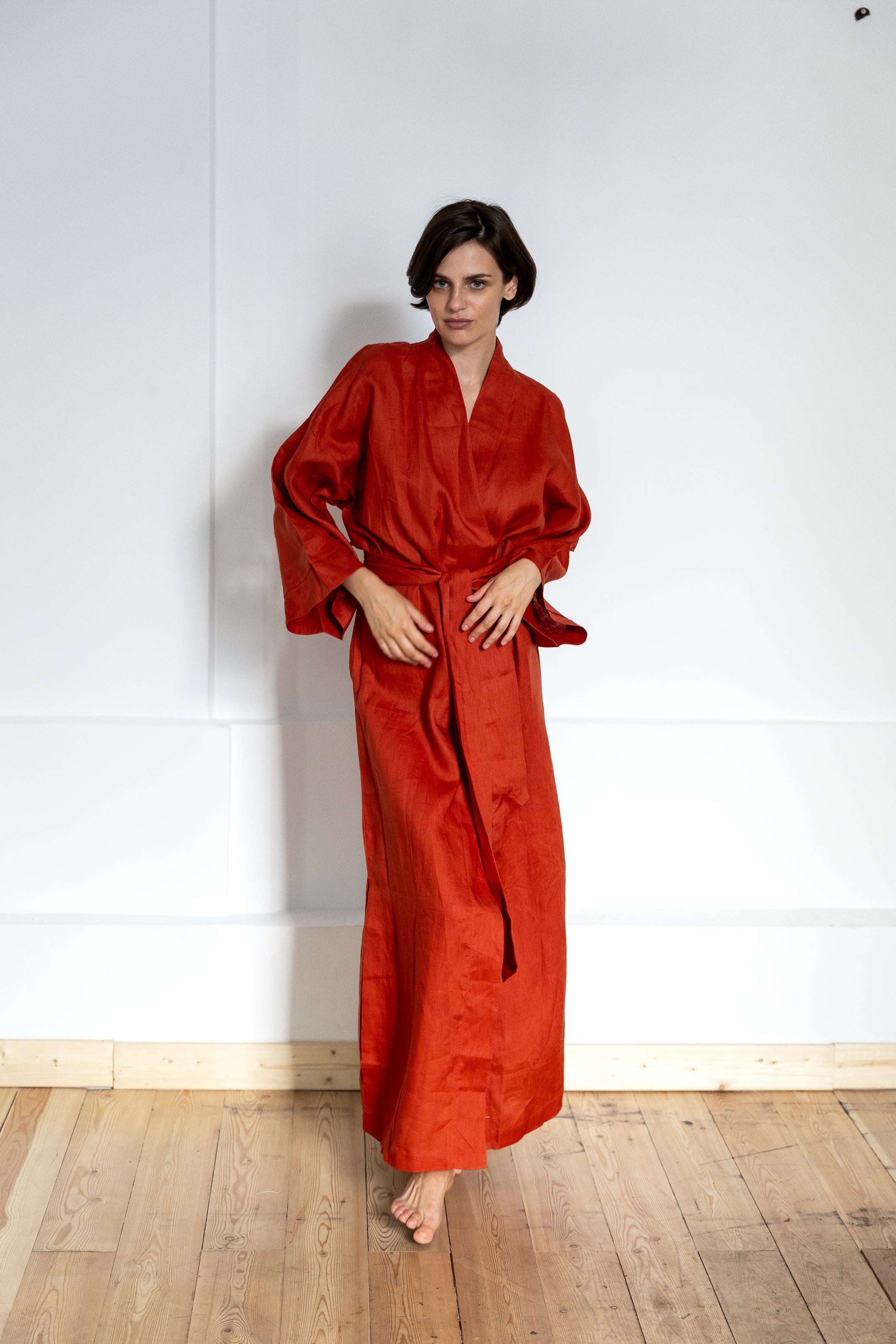 LINEN KIMONO MAXI