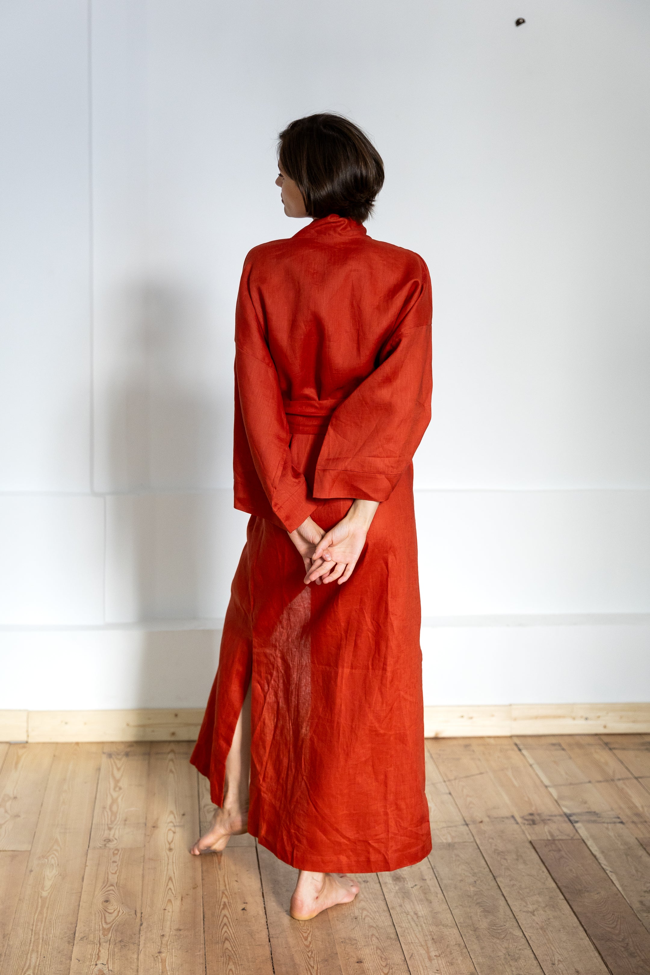 LINEN KIMONO MAXI