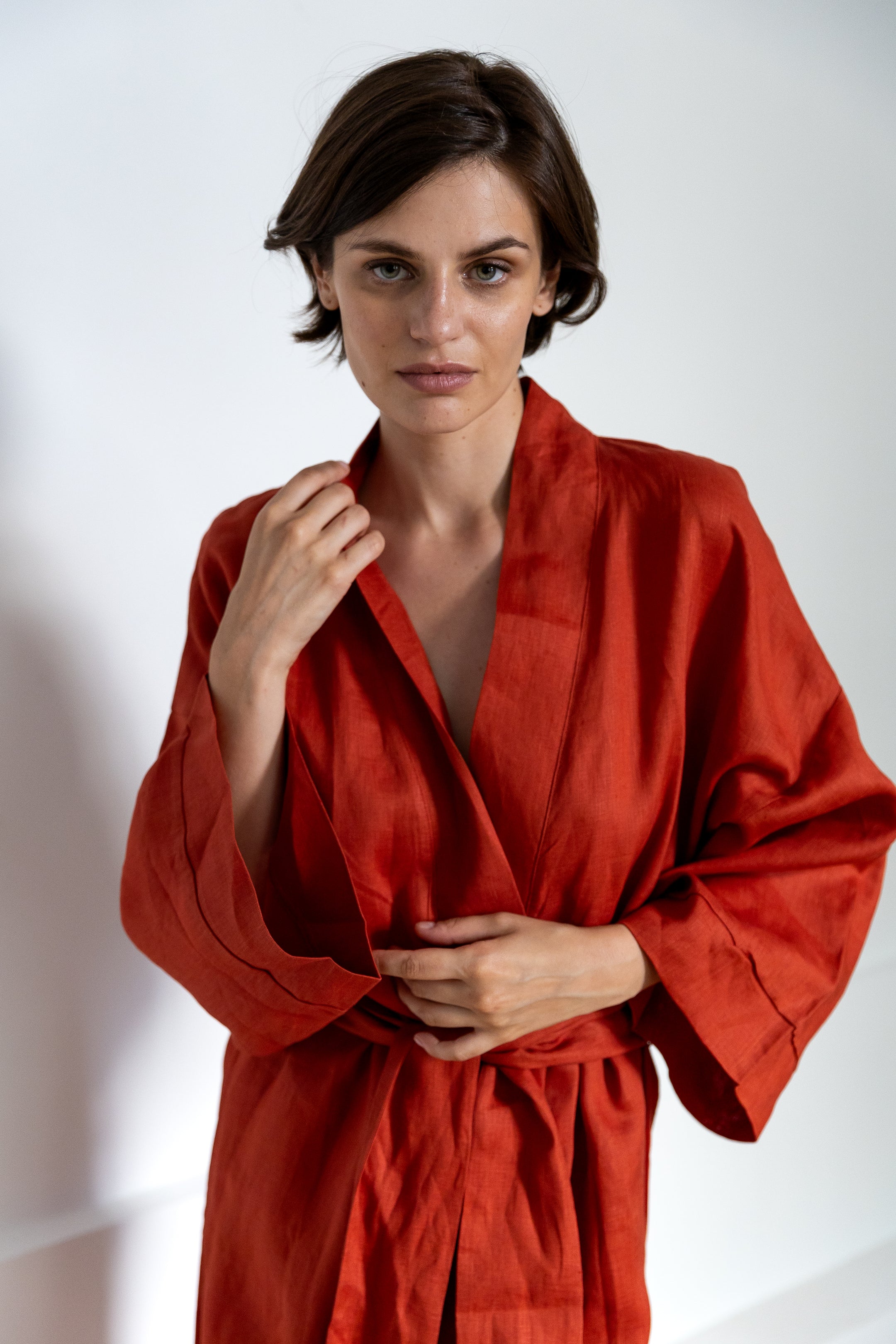LINEN KIMONO MAXI