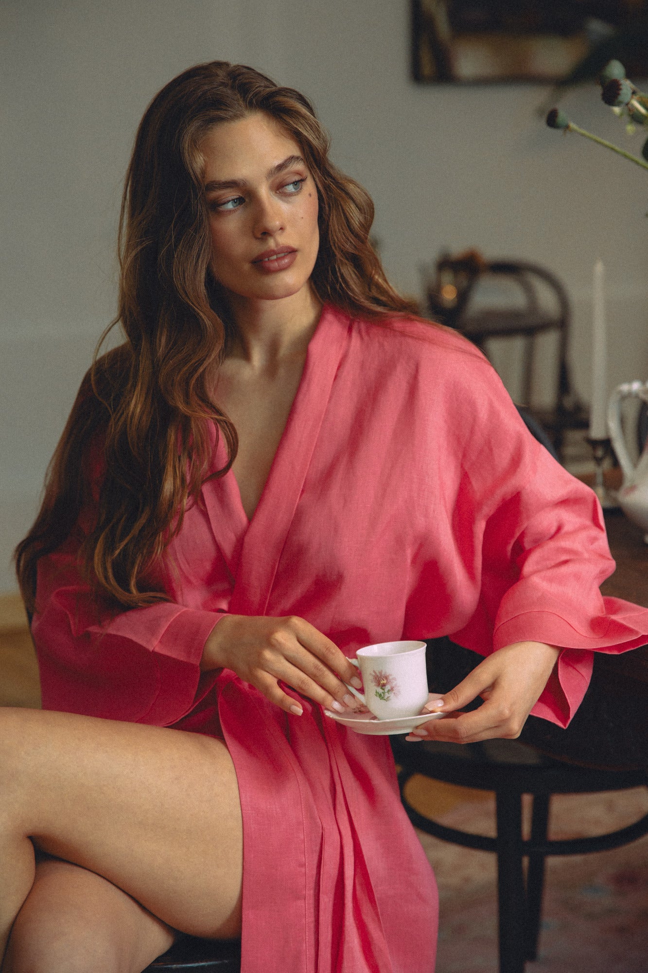 LINEN KIMONO MINI