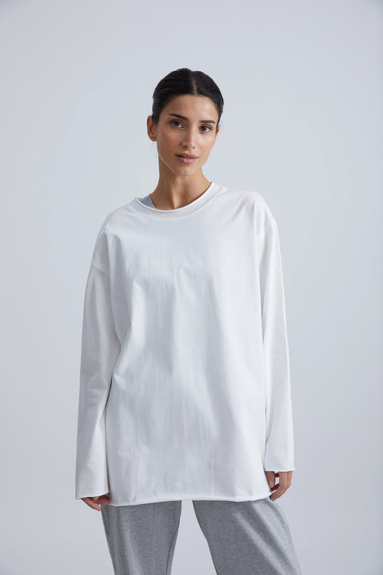 LONG SLEEVE WITH RAW EDGE