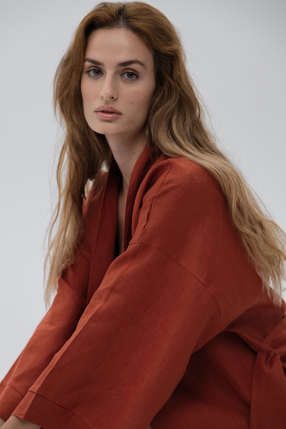 LINEN KIMONO MINI