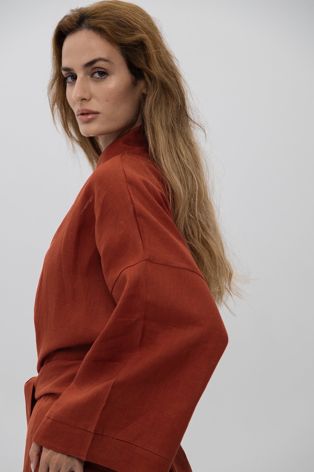 LINEN KIMONO MINI