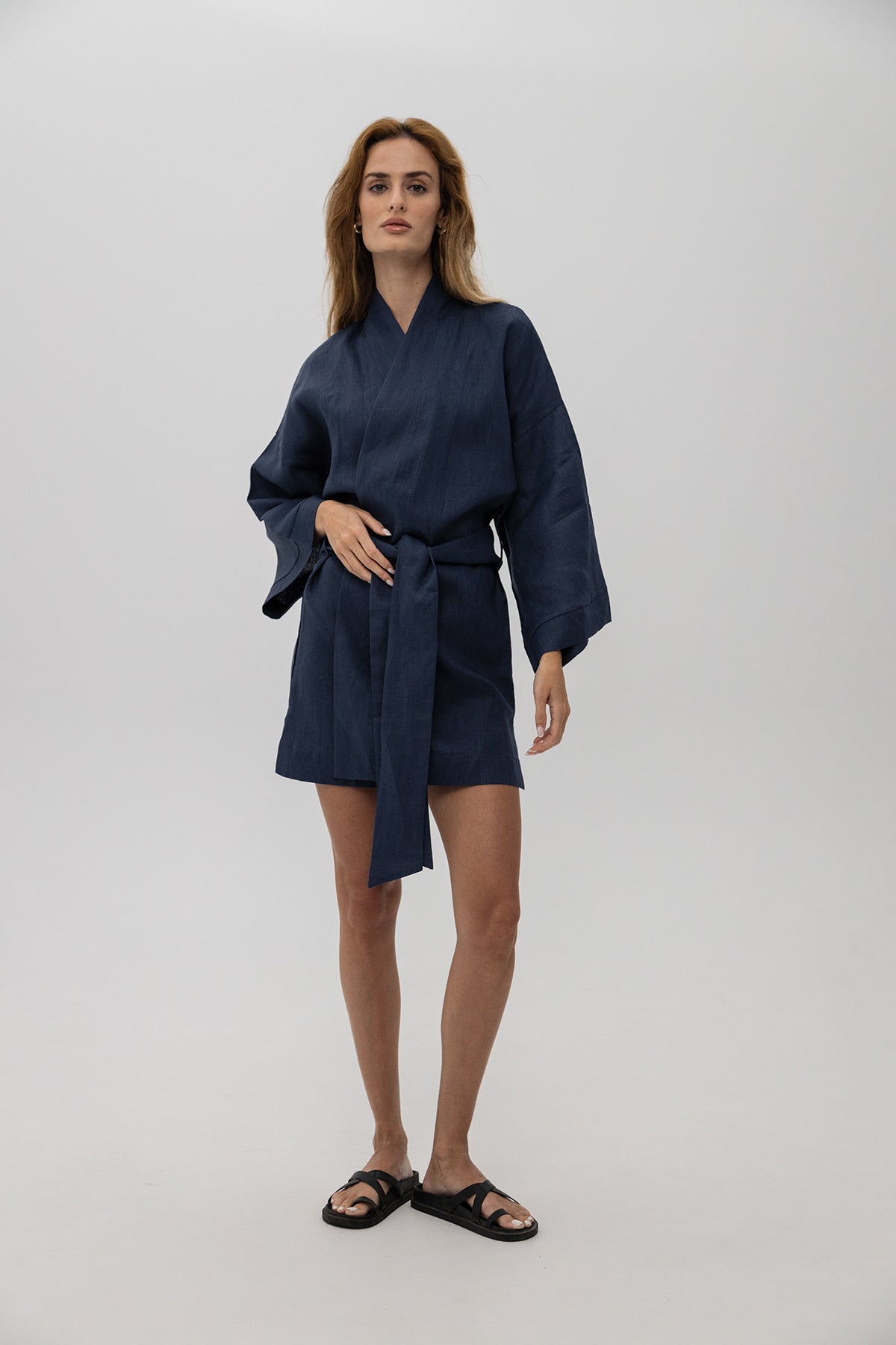 LINEN KIMONO MINI