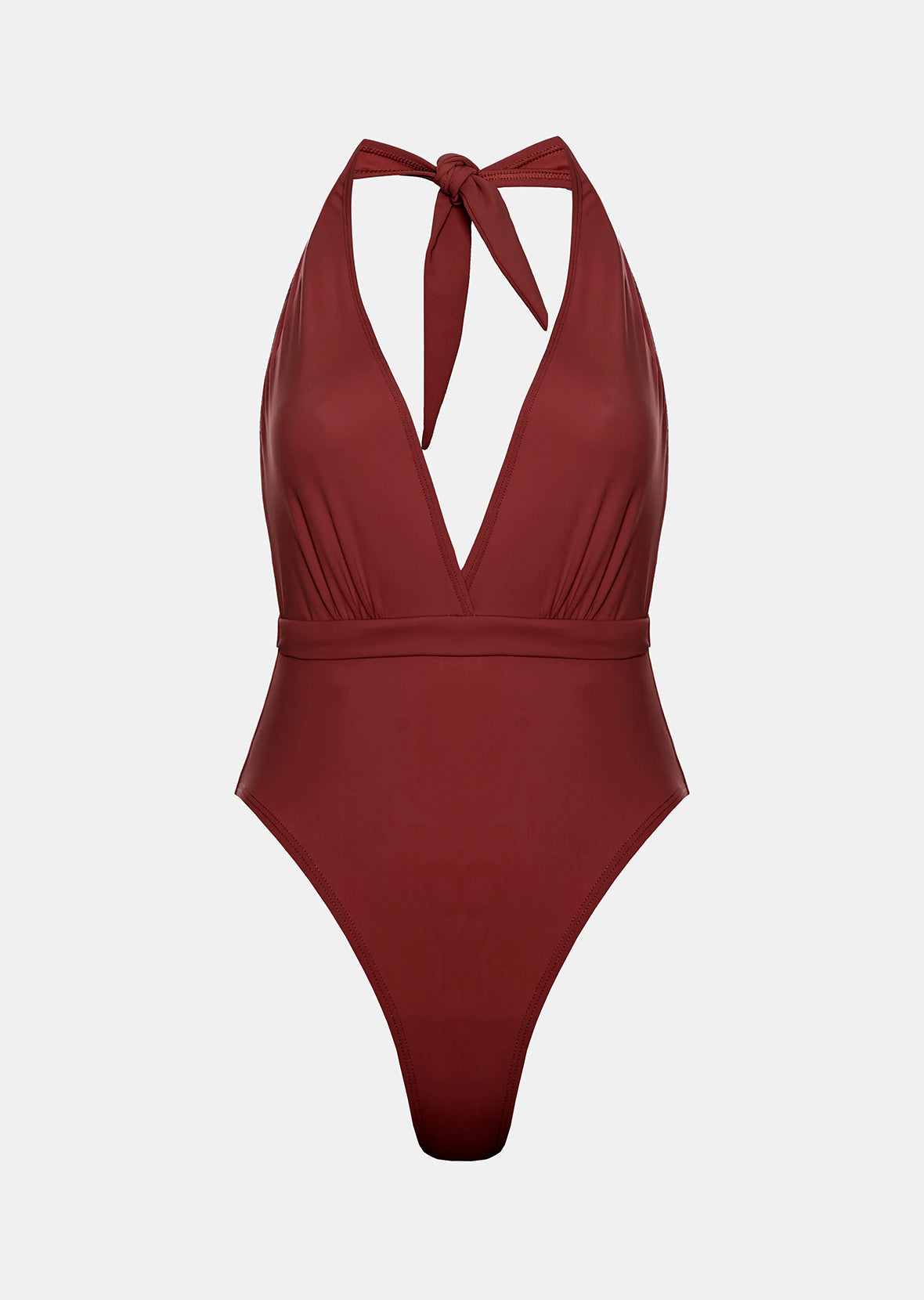DEEP V-NECK ONE-PIECE SWIMSUIT