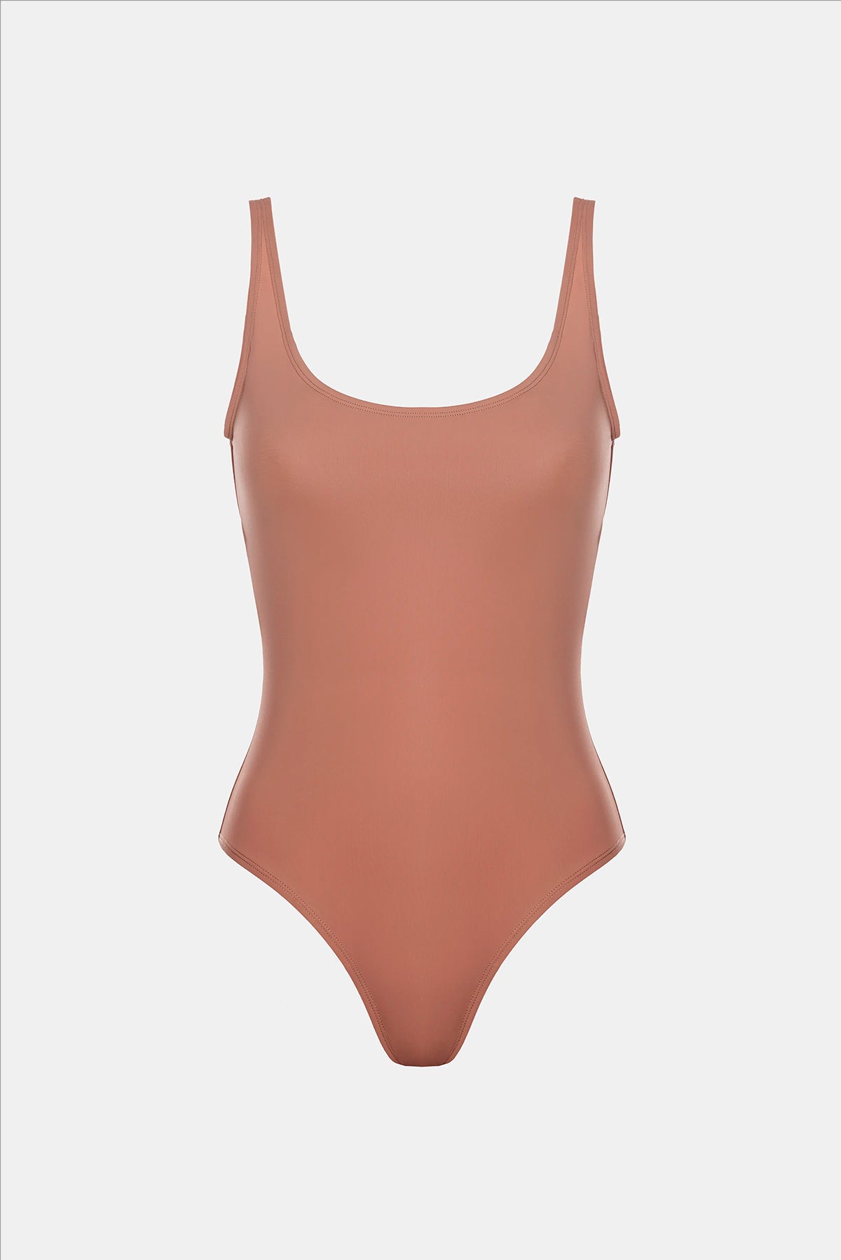 WIDE STRAPS ONE-PIECE SWIMSUIT