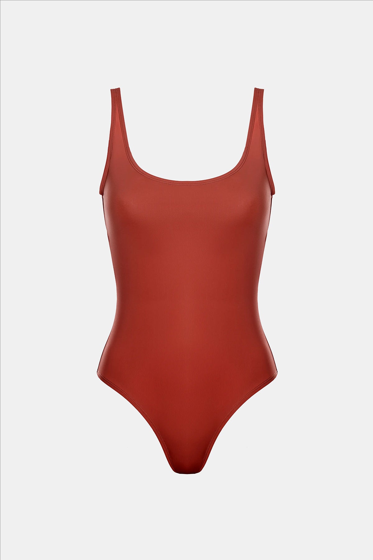 WIDE STRAPS ONE-PIECE SWIMSUIT