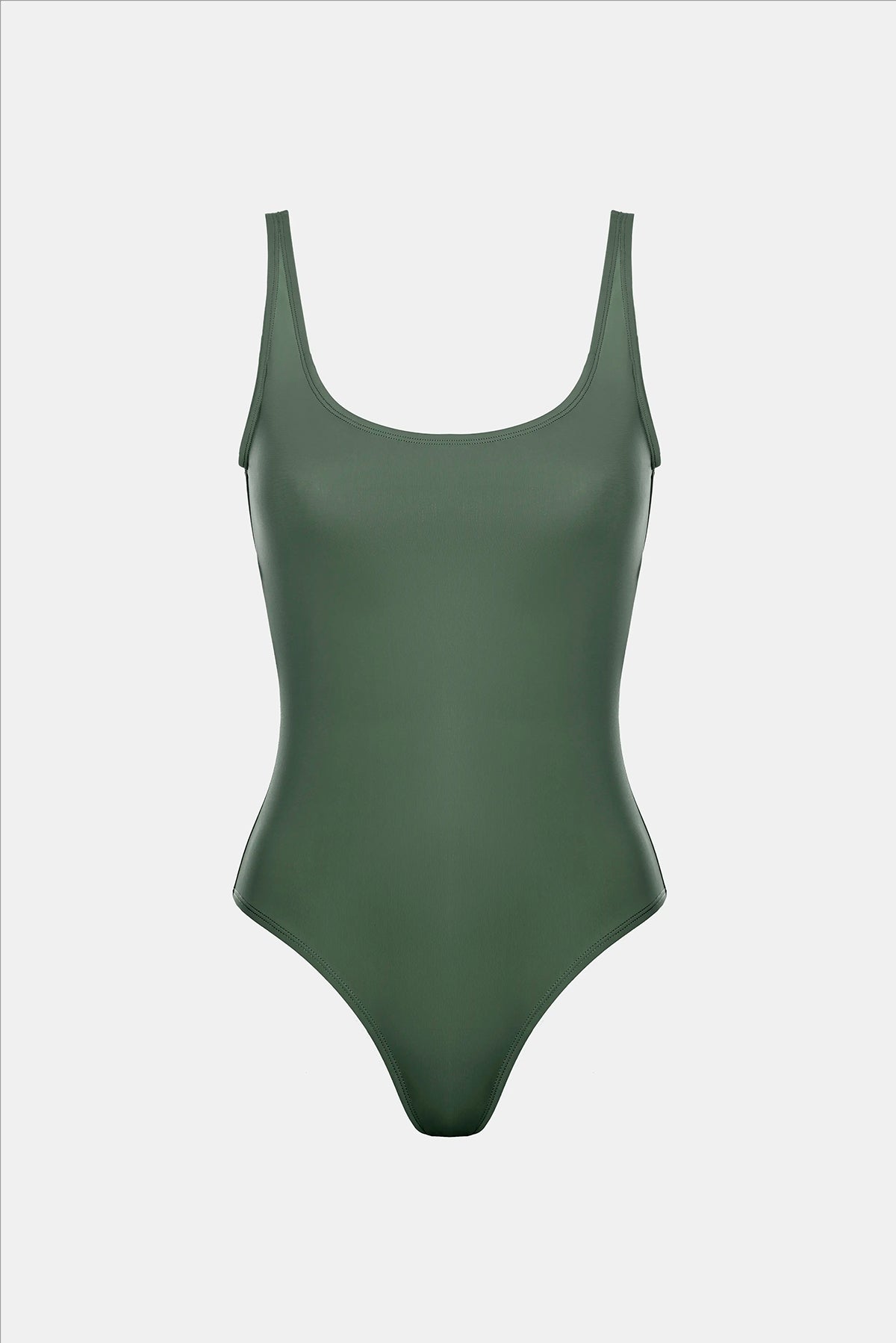 WIDE STRAPS ONE-PIECE SWIMSUIT