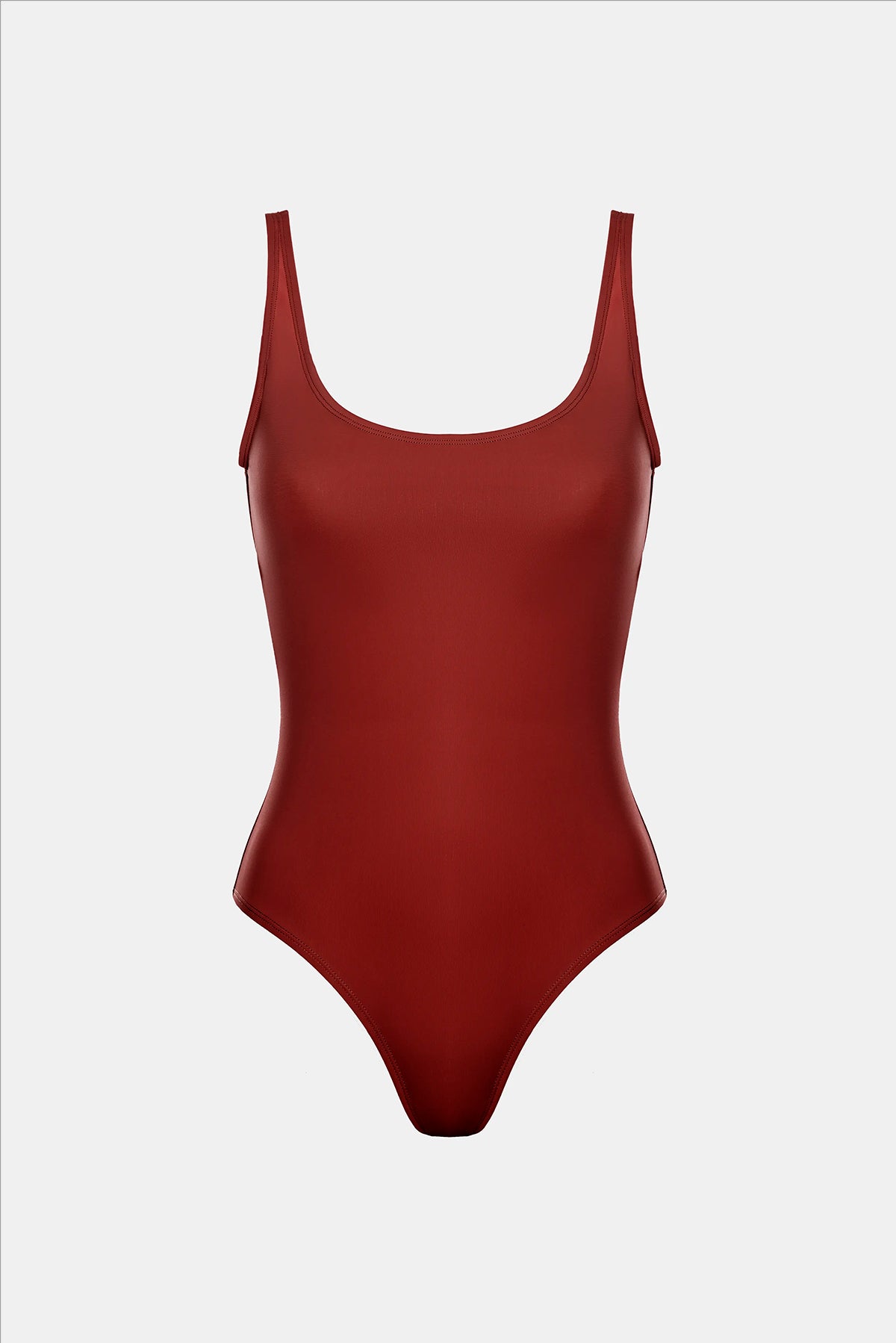 WIDE STRAPS ONE-PIECE SWIMSUIT