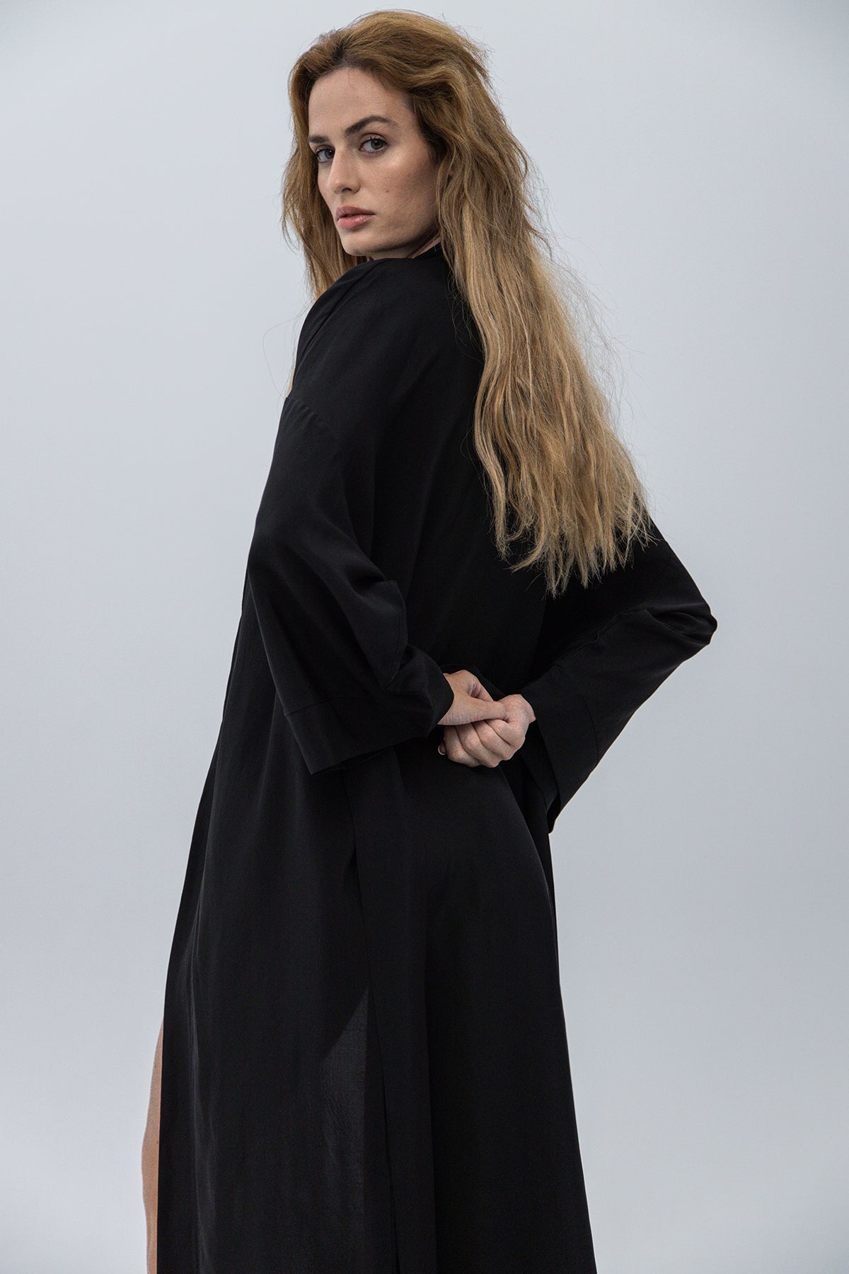 CHINESE STYLE KIMONO WITH PATTERN MAXI