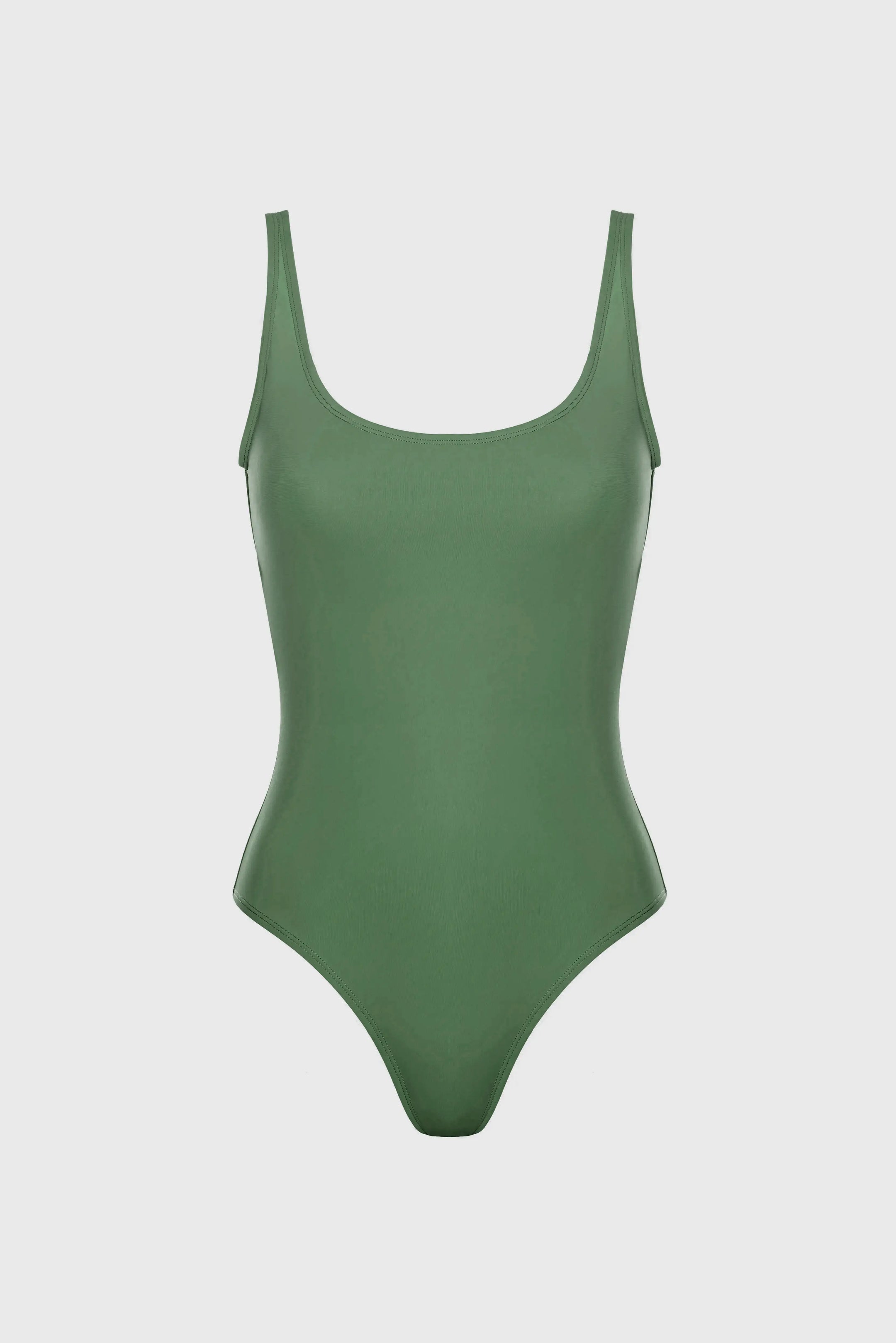 WIDE STRAPS ONE-PIECE SWIMSUIT