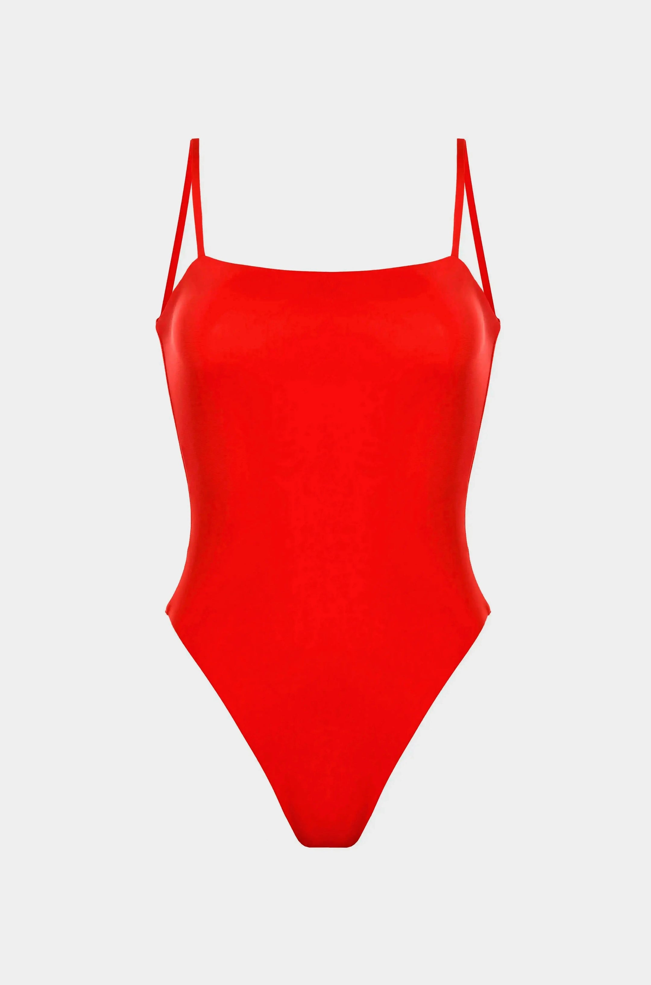 THIN STRAPS ONE-PIECE SWIMSUIT