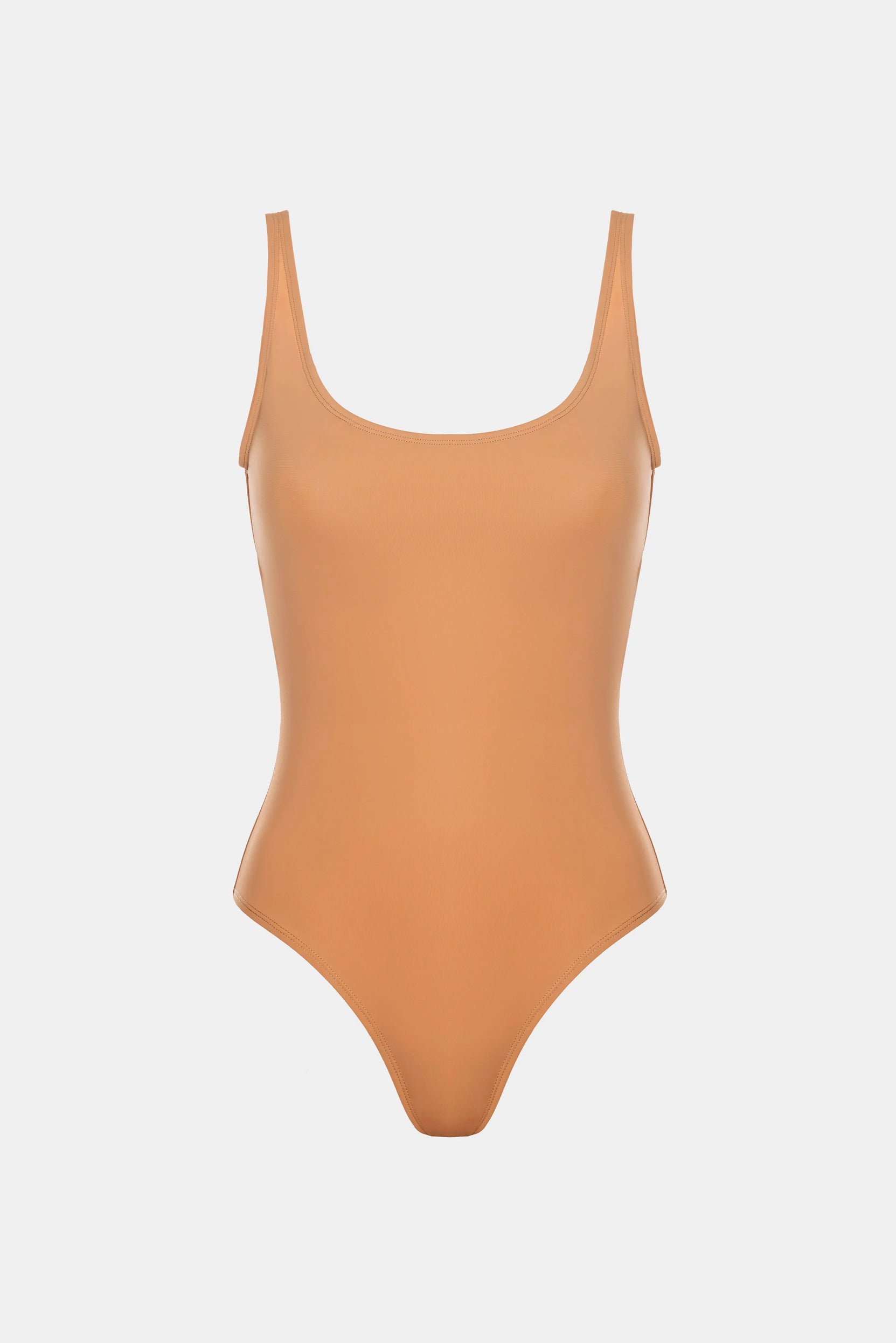 WIDE STRAPS ONE-PIECE SWIMSUIT