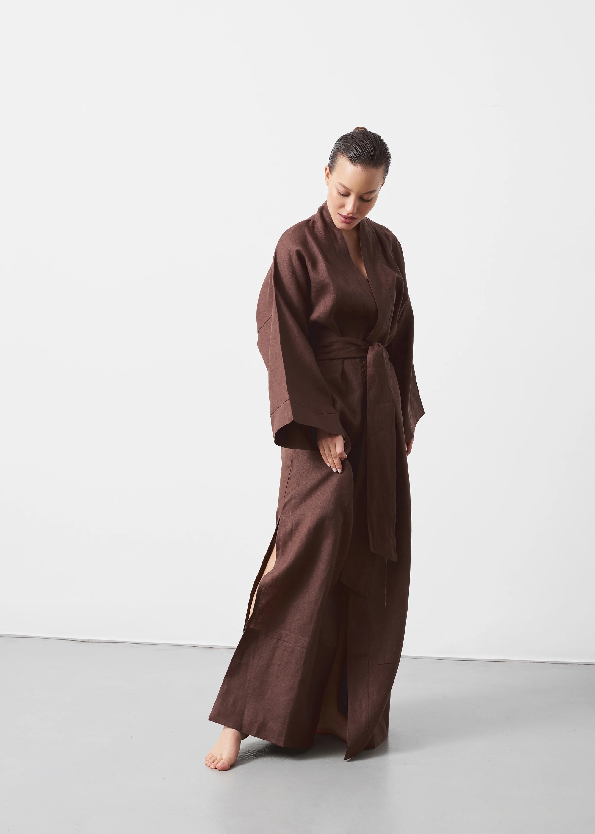 LINEN KIMONO MAXI