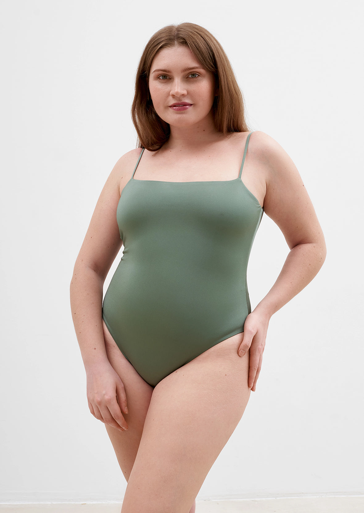 THIN STRAPS ONE-PIECE SWIMSUIT