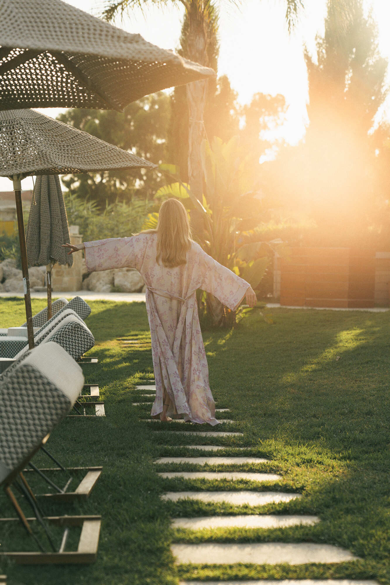 CHINESE STYLE KIMONO WITH PATTERN MAXI