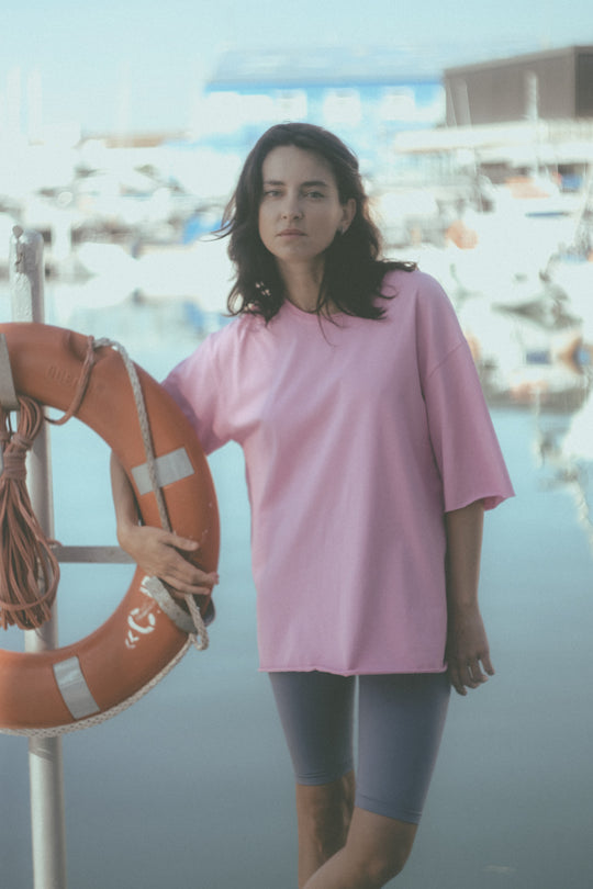 LOOSE T-SHIRT WITH RAW EDGE