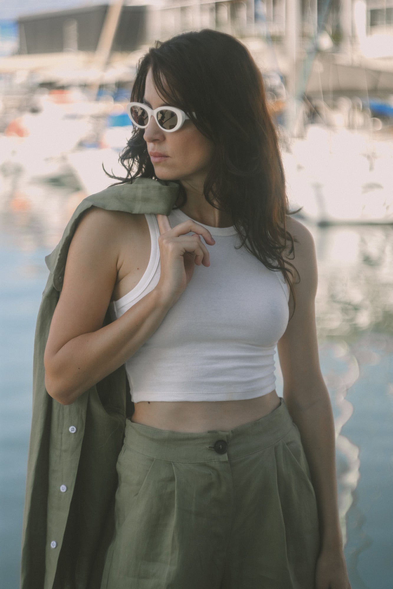 RIBBED CROPPED T-SHIRT