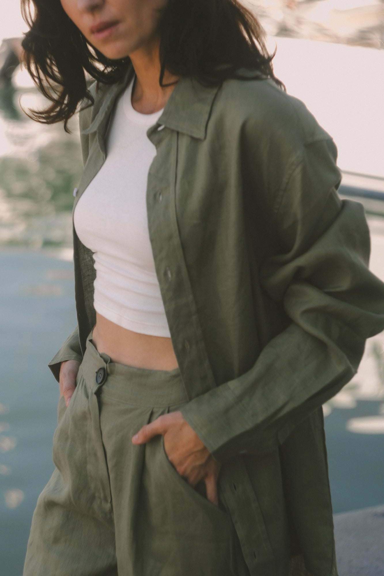 RIBBED CROPPED T-SHIRT