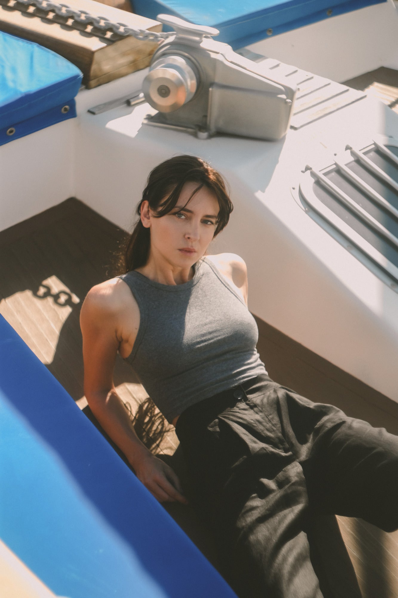 RIBBED CROPPED T-SHIRT