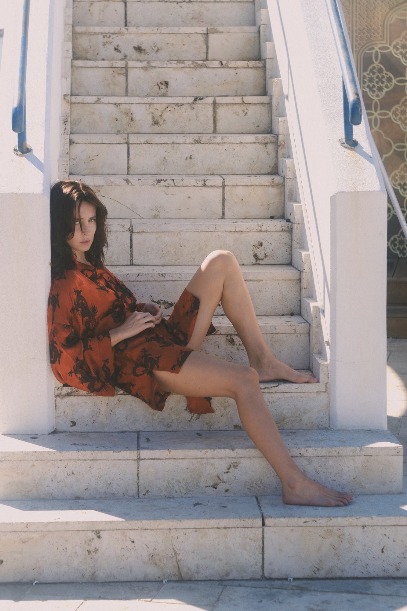 CHINESE STYLE KIMONO WITH PATTERN MINI