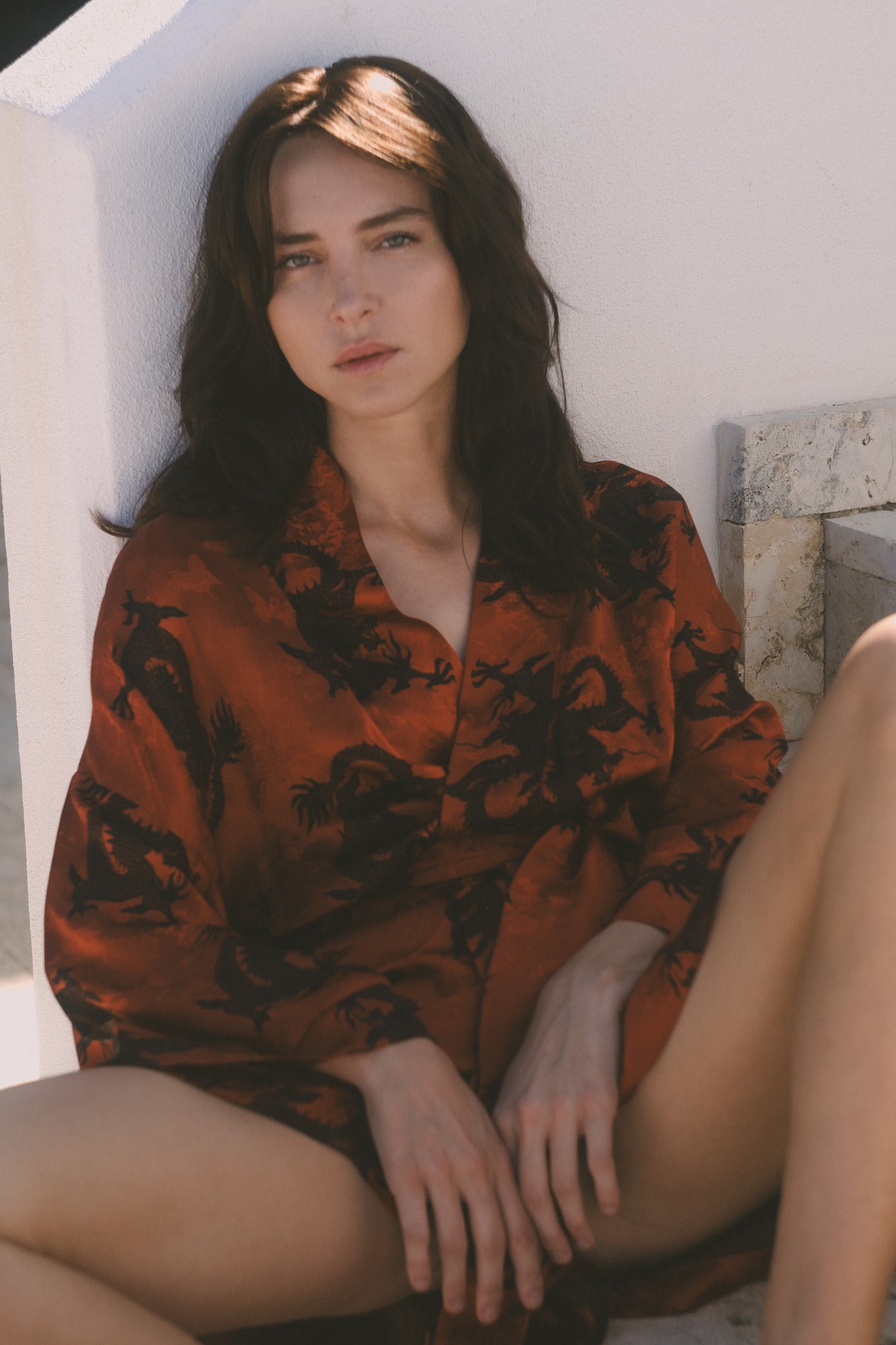 CHINESE STYLE KIMONO WITH PATTERN MINI