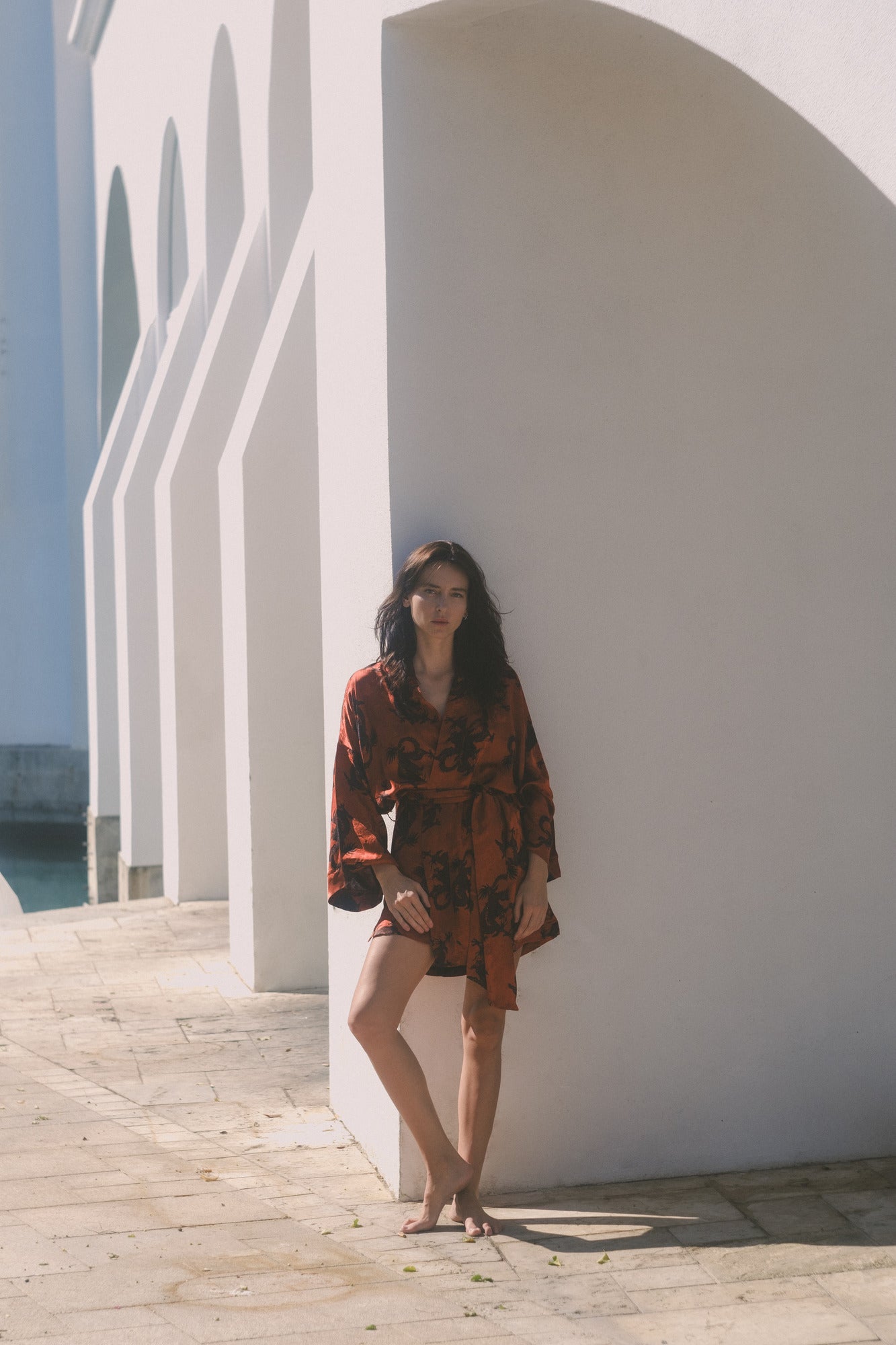 CHINESE STYLE KIMONO WITH PATTERN MINI