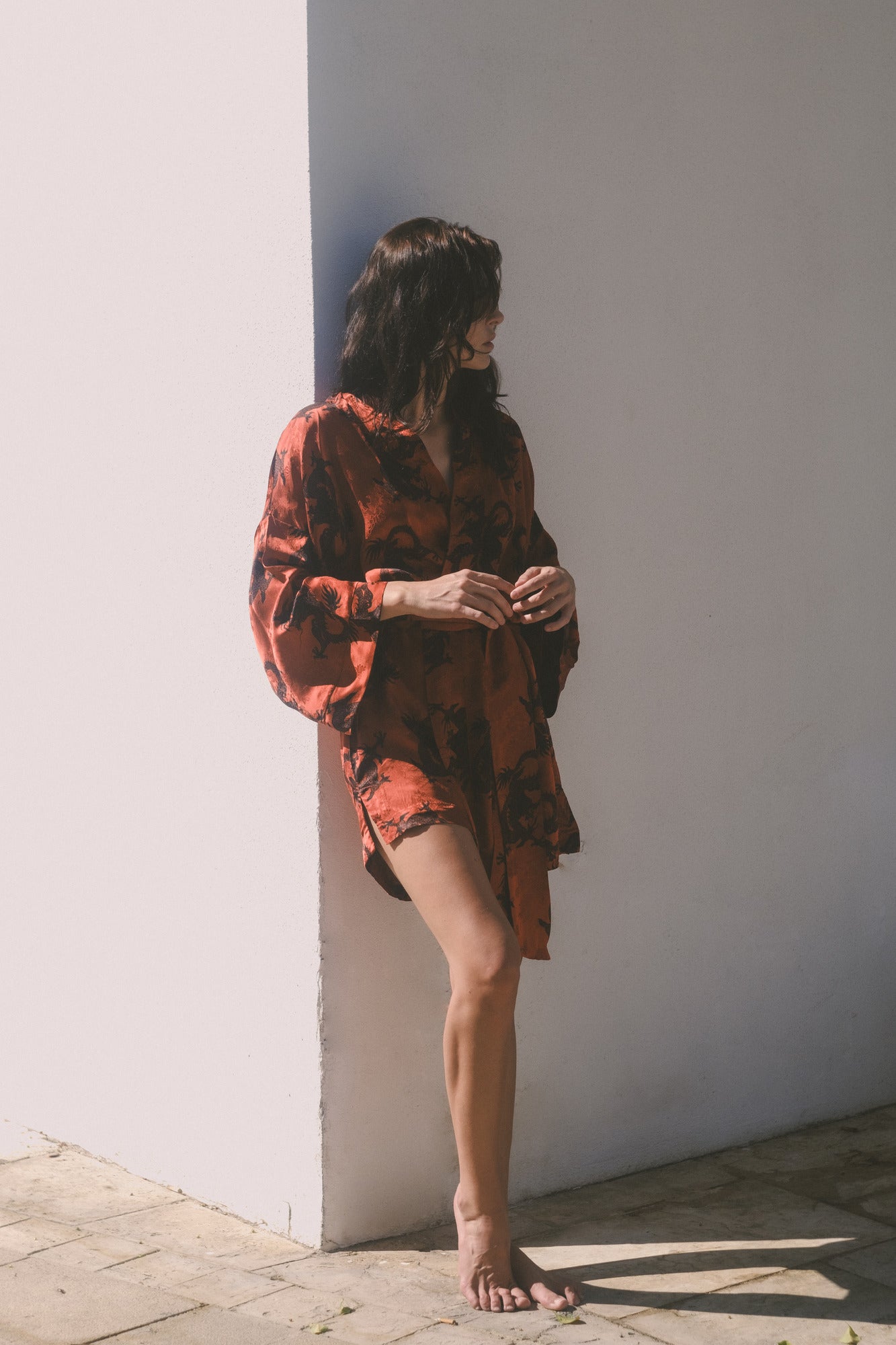 CHINESE STYLE KIMONO WITH PATTERN MINI