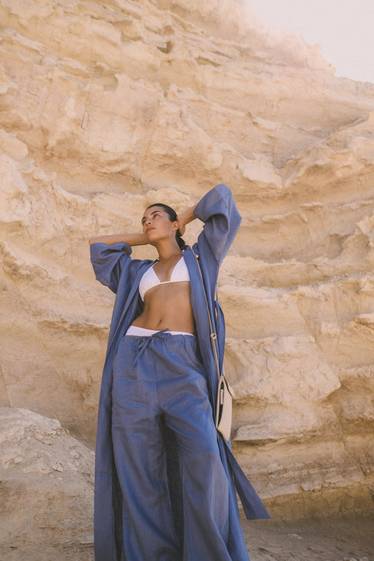 LINEN KIMONO MAXI