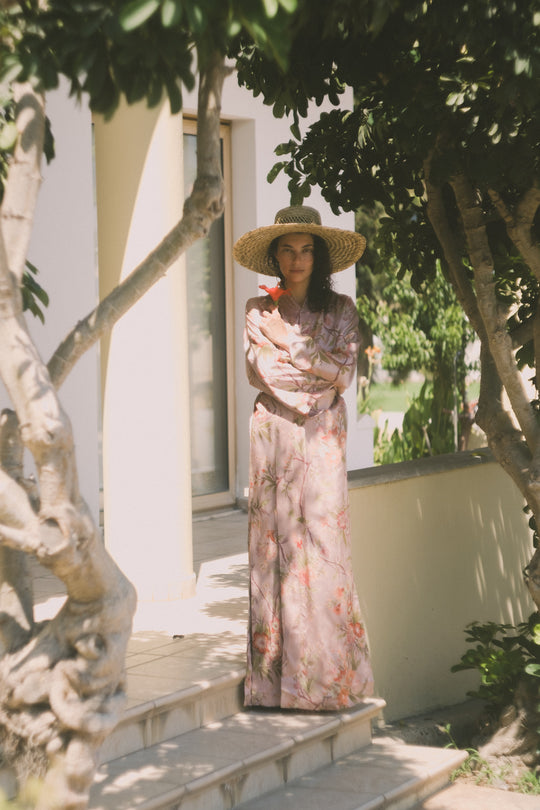 CHINESE STYLE KIMONO WITH PATTERN MAXI