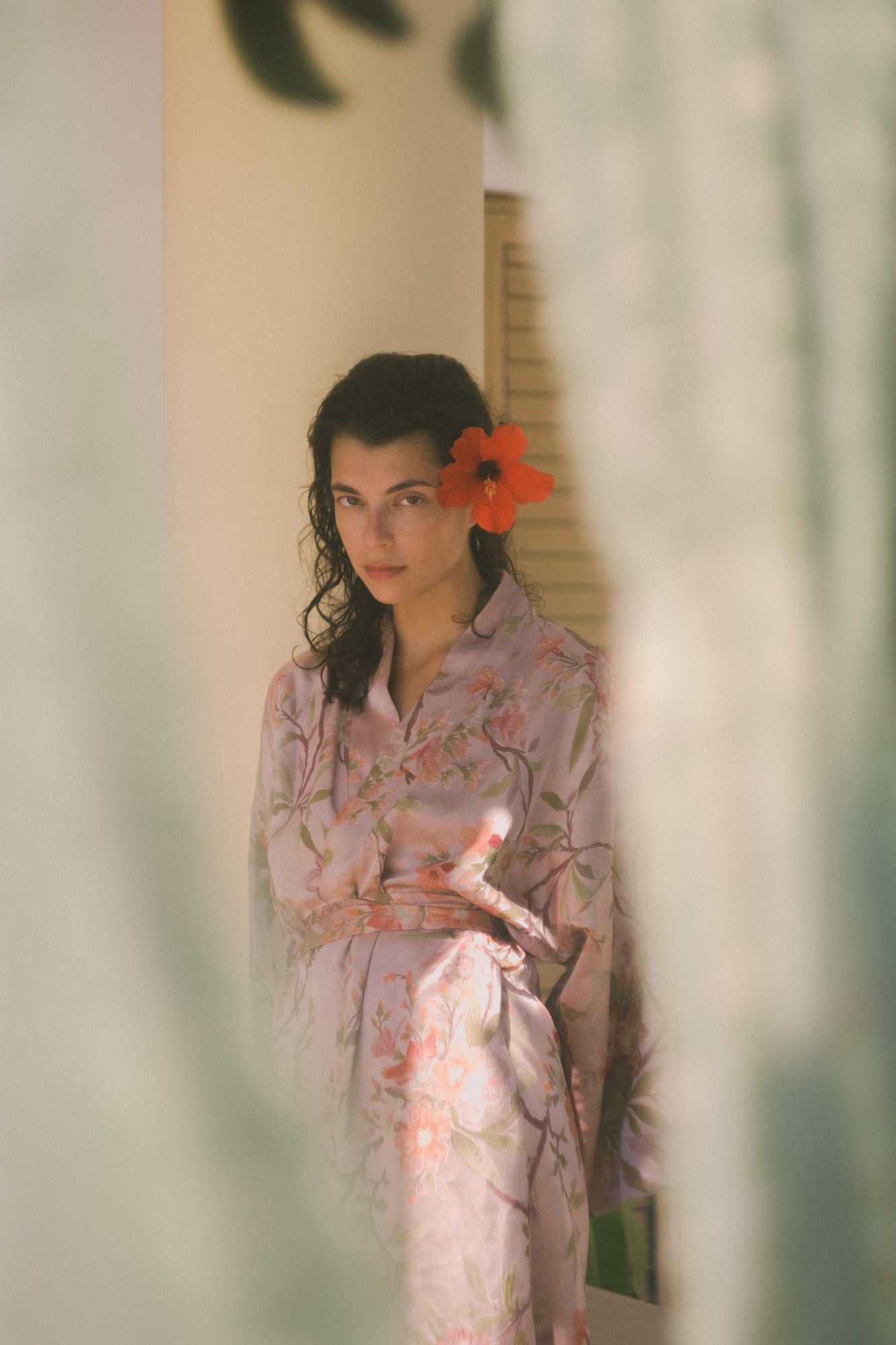 CHINESE STYLE KIMONO WITH PATTERN MAXI