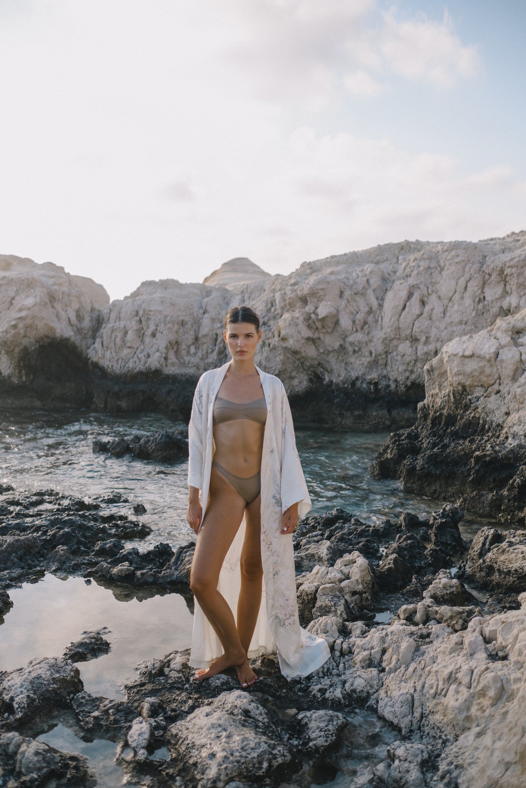 CHINESE STYLE KIMONO WITH PATTERN MAXI