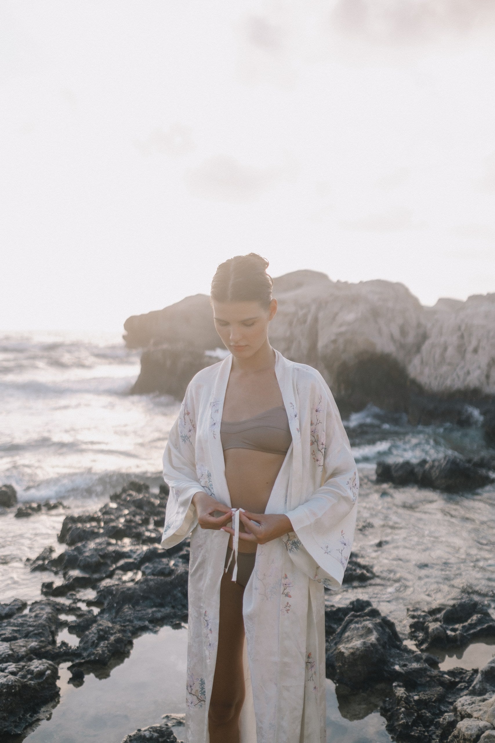 CHINESE STYLE KIMONO WITH PATTERN MAXI