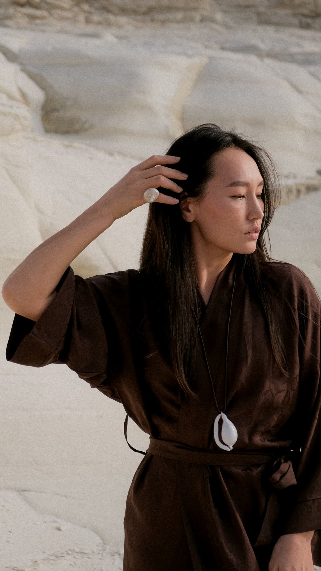 CHINESE STYLE KIMONO WITH PATTERN MAXI