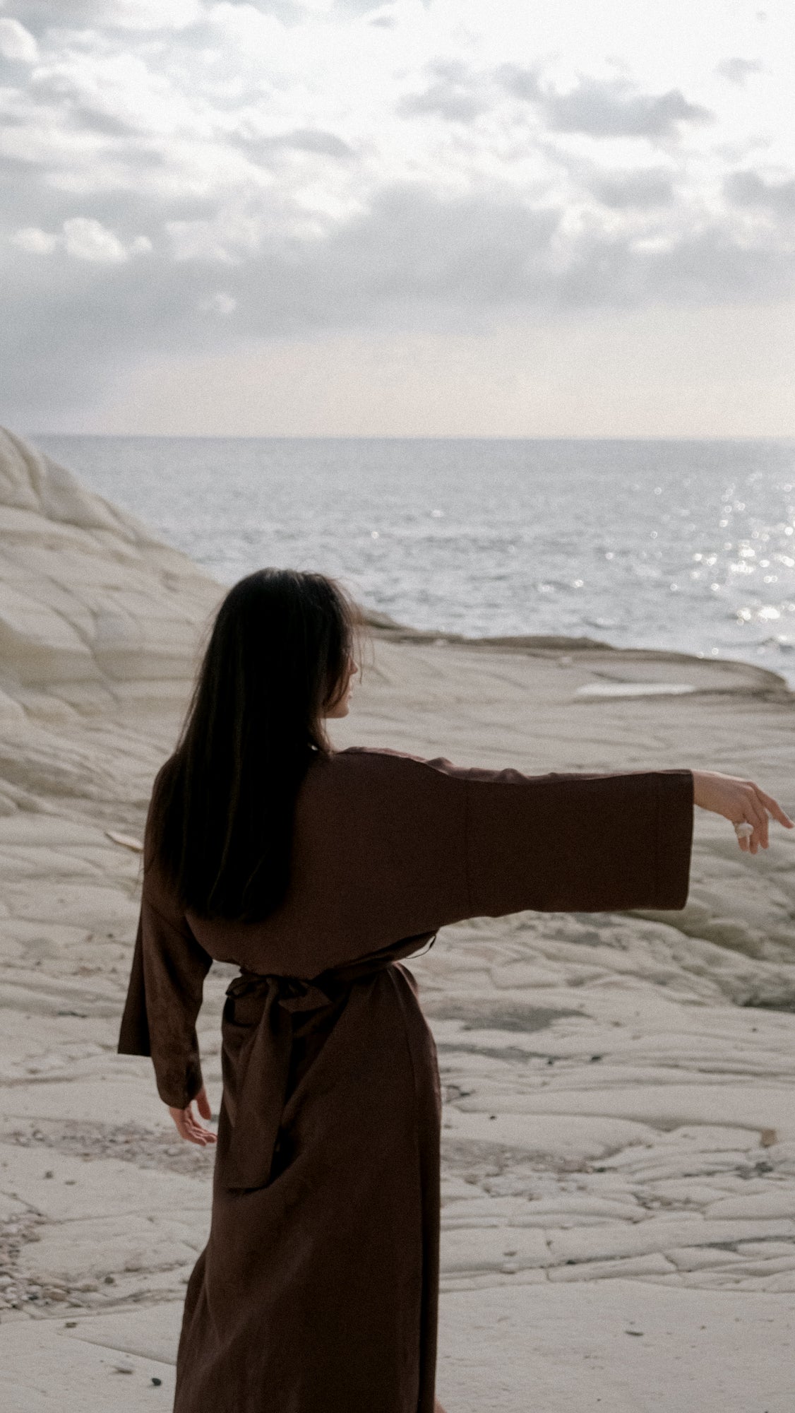 CHINESE STYLE KIMONO WITH PATTERN MAXI